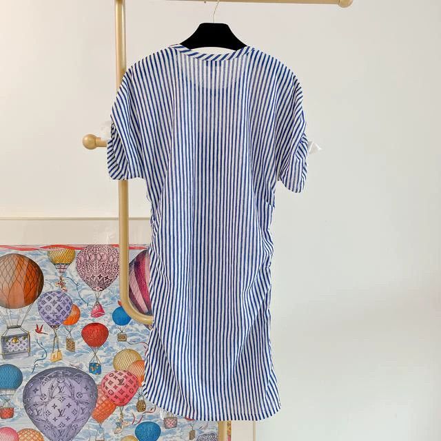 Chanel Chanel Blue and white striped knitted dress Size XS / US 0-2 / IT 36-38 - 2 Thumbnail
