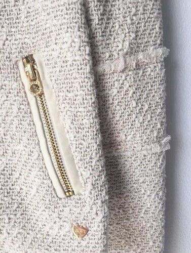 Juicy Couture JUICY COUTURE Girls Cream/oatmeal Tweed Boucle Jacket Size ONE SIZE - 4 Thumbnail