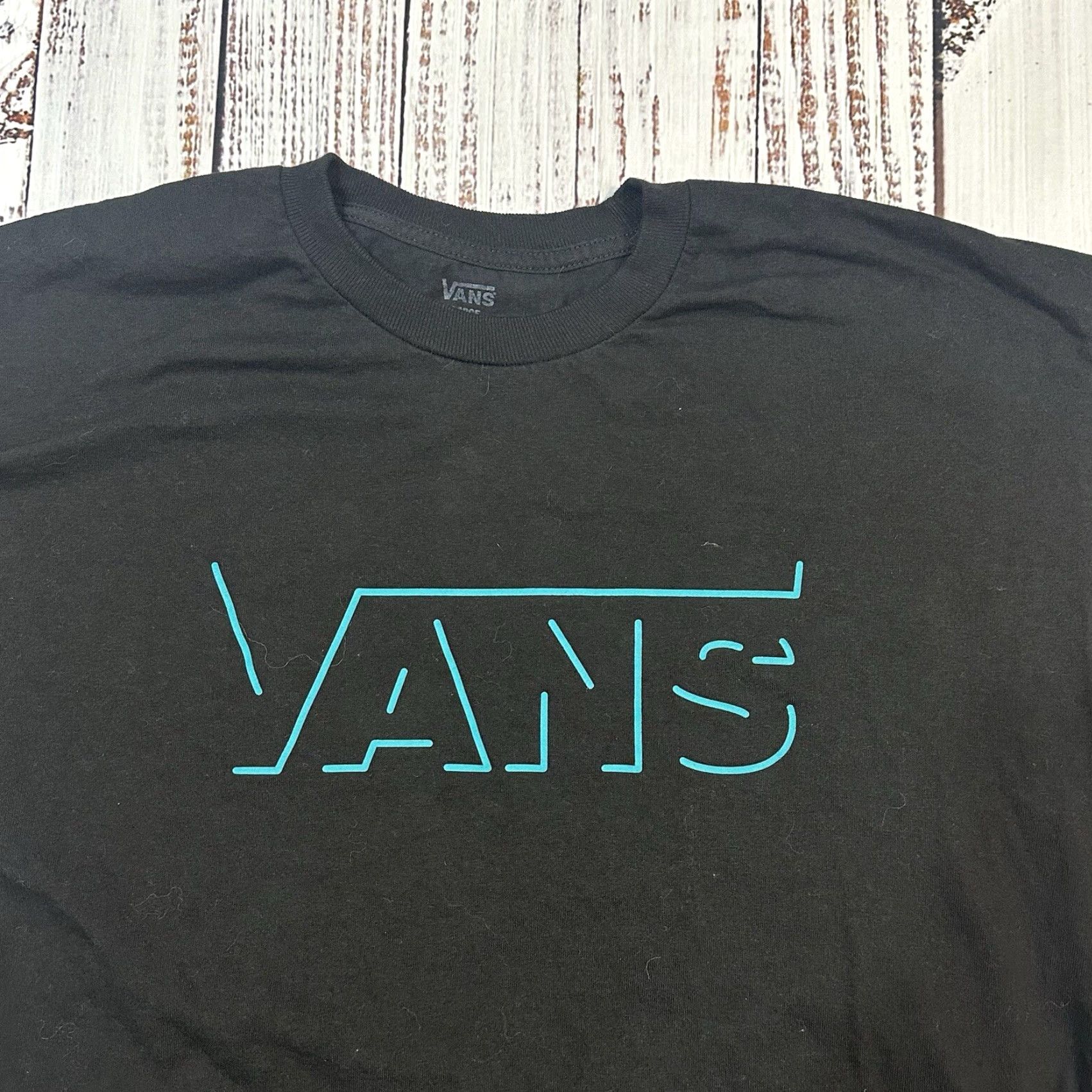Vans VANS Skater Tee Shirt Black Spellout Large Mens T-Shirt 90s Skateboard Cotton Crew Neck Short Sleeve Off The Wall" Size US L / EU 52-54 / 3 - 3 Thumbnail