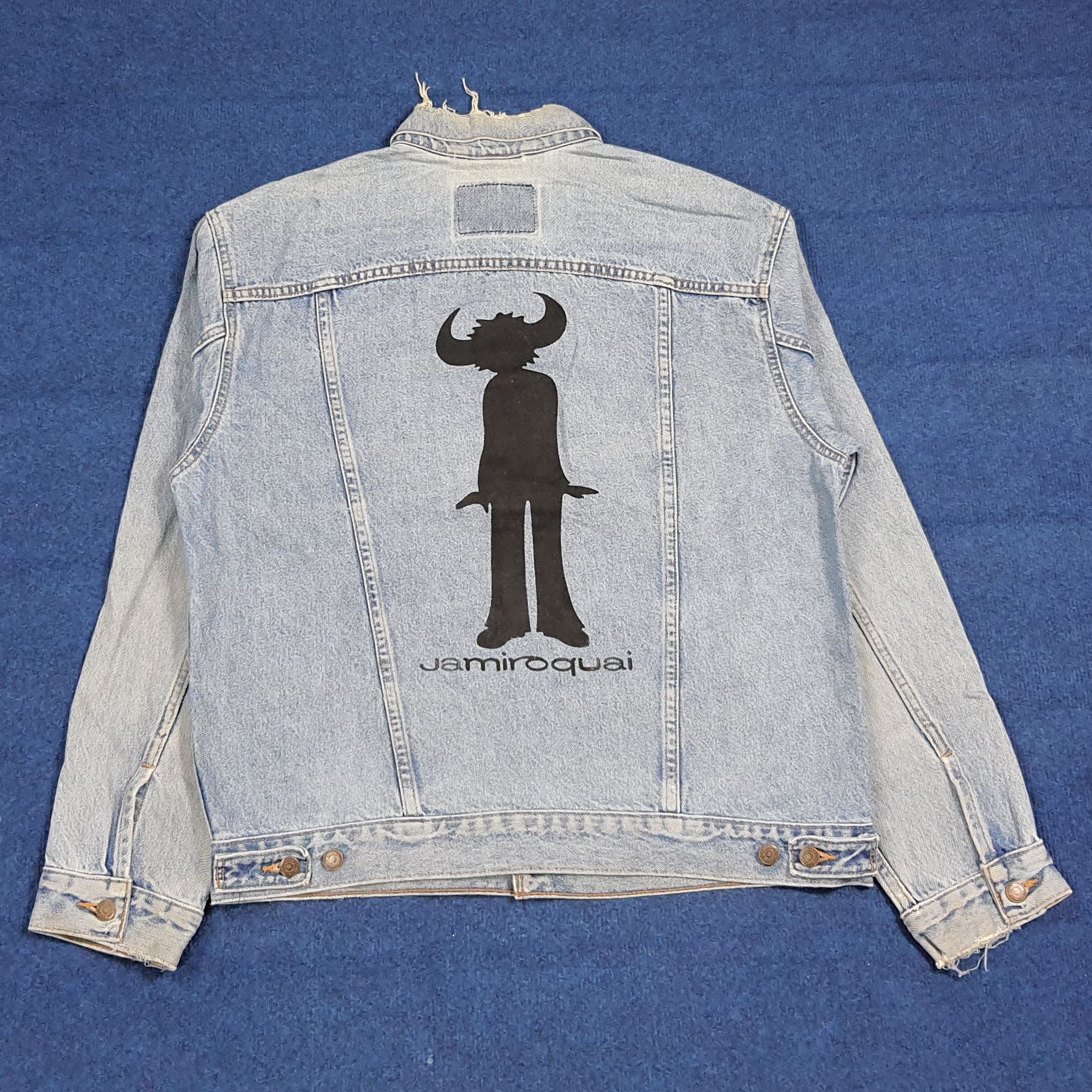 Levi's Vintage 90s Levi’s Denim Jacket Custom Jamiroquai C281N5 Size US L / EU 52-54 / 3 - 1 Thumbnail