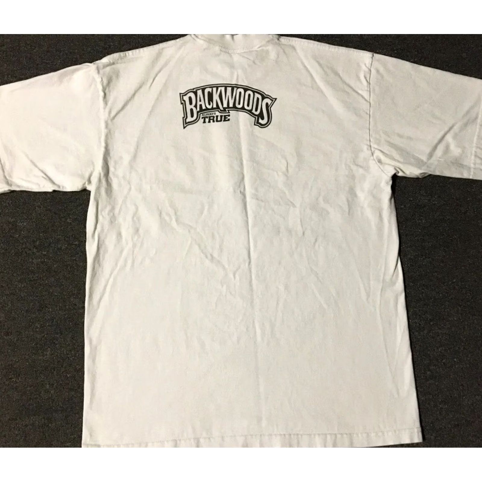 Vintage VINTAGE Backwoods Cigars Stay True Faded Distress Shirt M White 90s Grunge Weed 420 Punk Rock 80s USA Mens T-Shirt Size US M / EU 48-50 / 2 - 2 Thumbnail