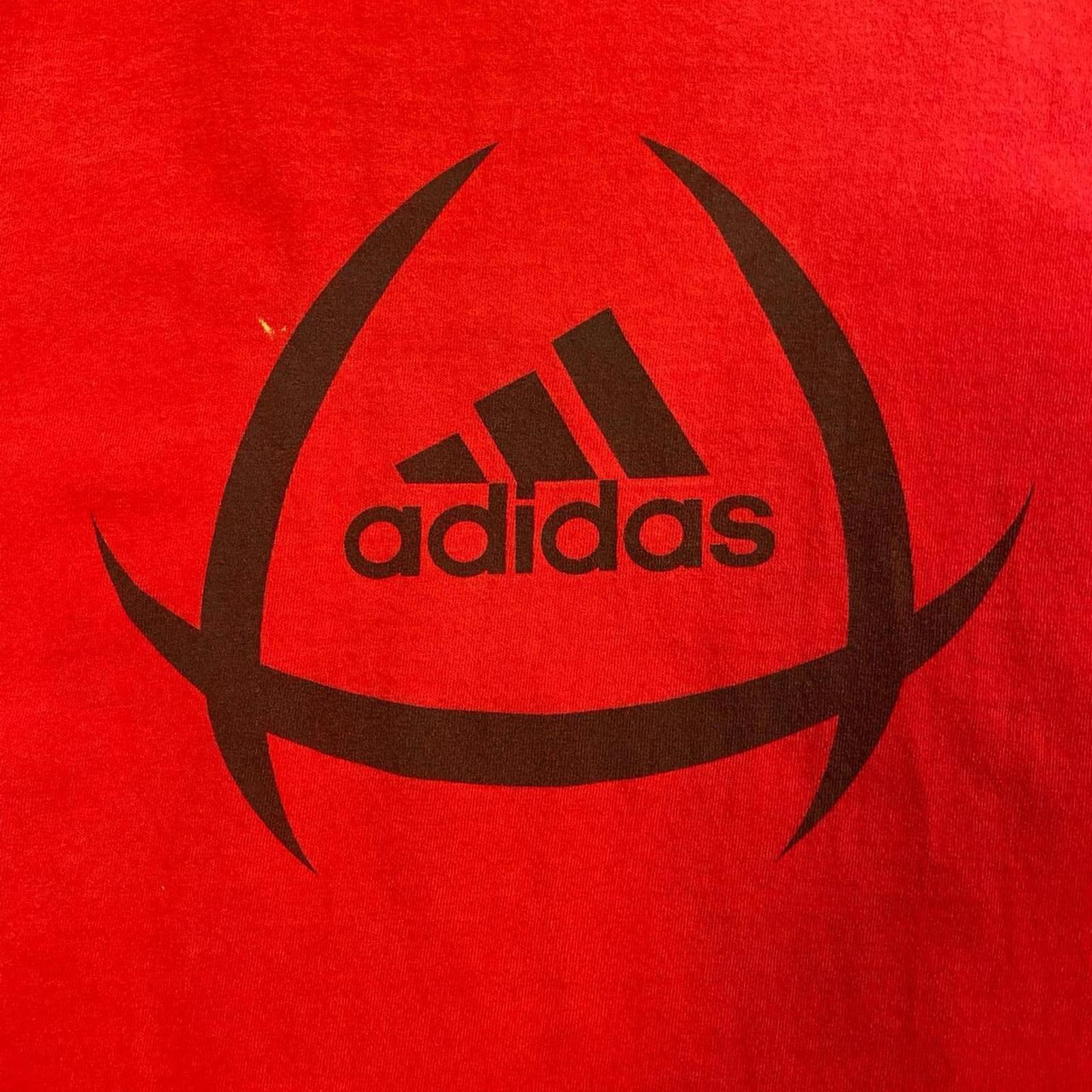 Adidas Vintage Red Adidas Tee Size US XL / EU 56 / 4 - 2 Thumbnail