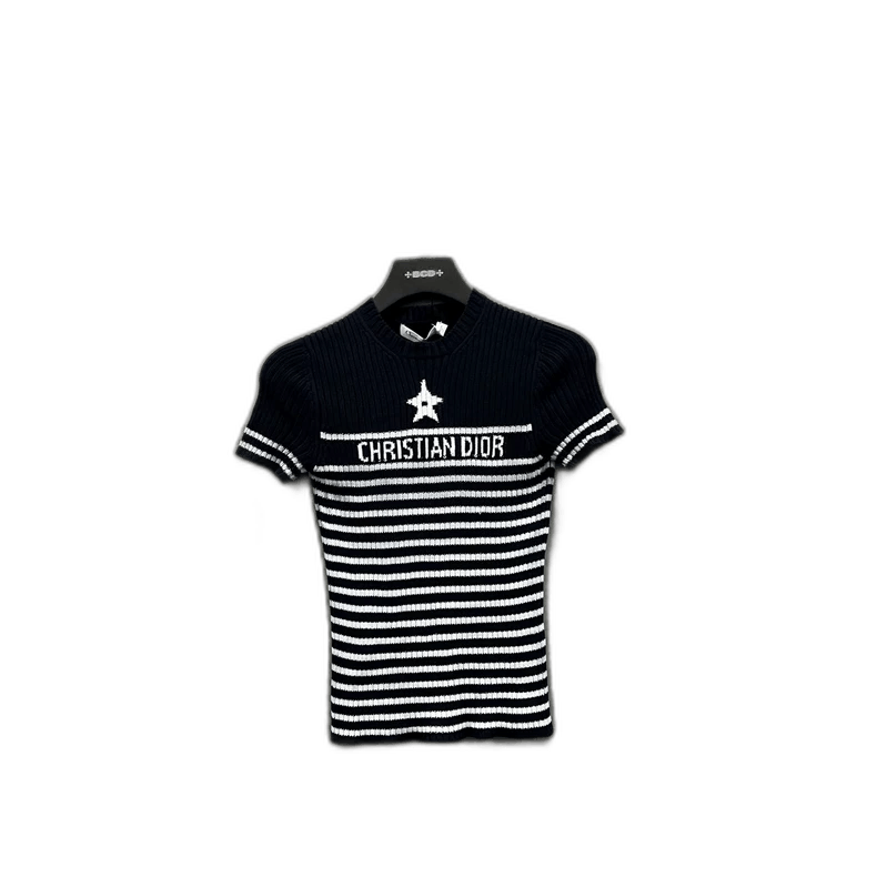 Dior Dior Striped Star Print Short Sleeve Top Size US S / EU 44-46 / 1 - 1 Thumbnail