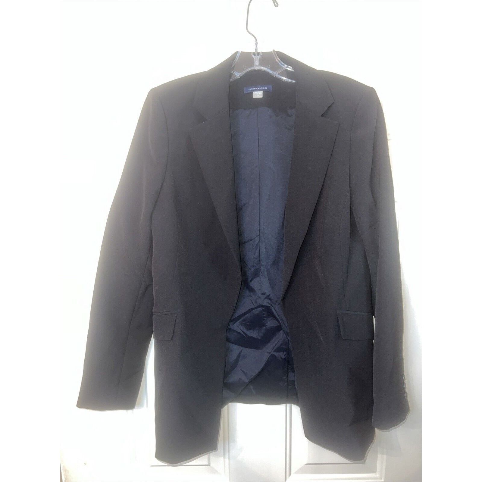 Tommy Hilfiger Tommy Hilfiger Women’s Blazer Open Front Black Size 10 Poly Size L / US 10 / IT 46 - 1 Thumbnail