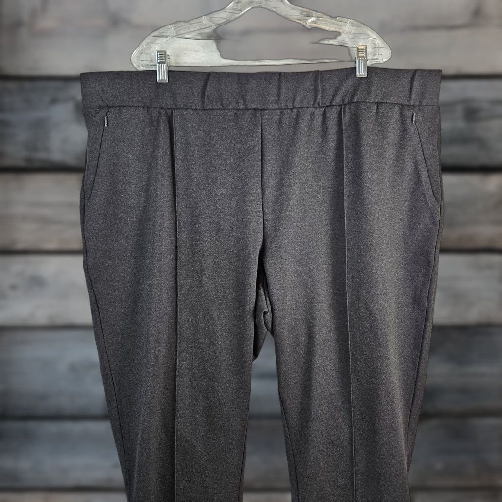 Vintage VINTAGE? No. Universal Standard Womens Skinny Pintuck Ponte Pants Sz 26 Gray Pull On Size 26" / US 2 / IT 38 - 1 Thumbnail