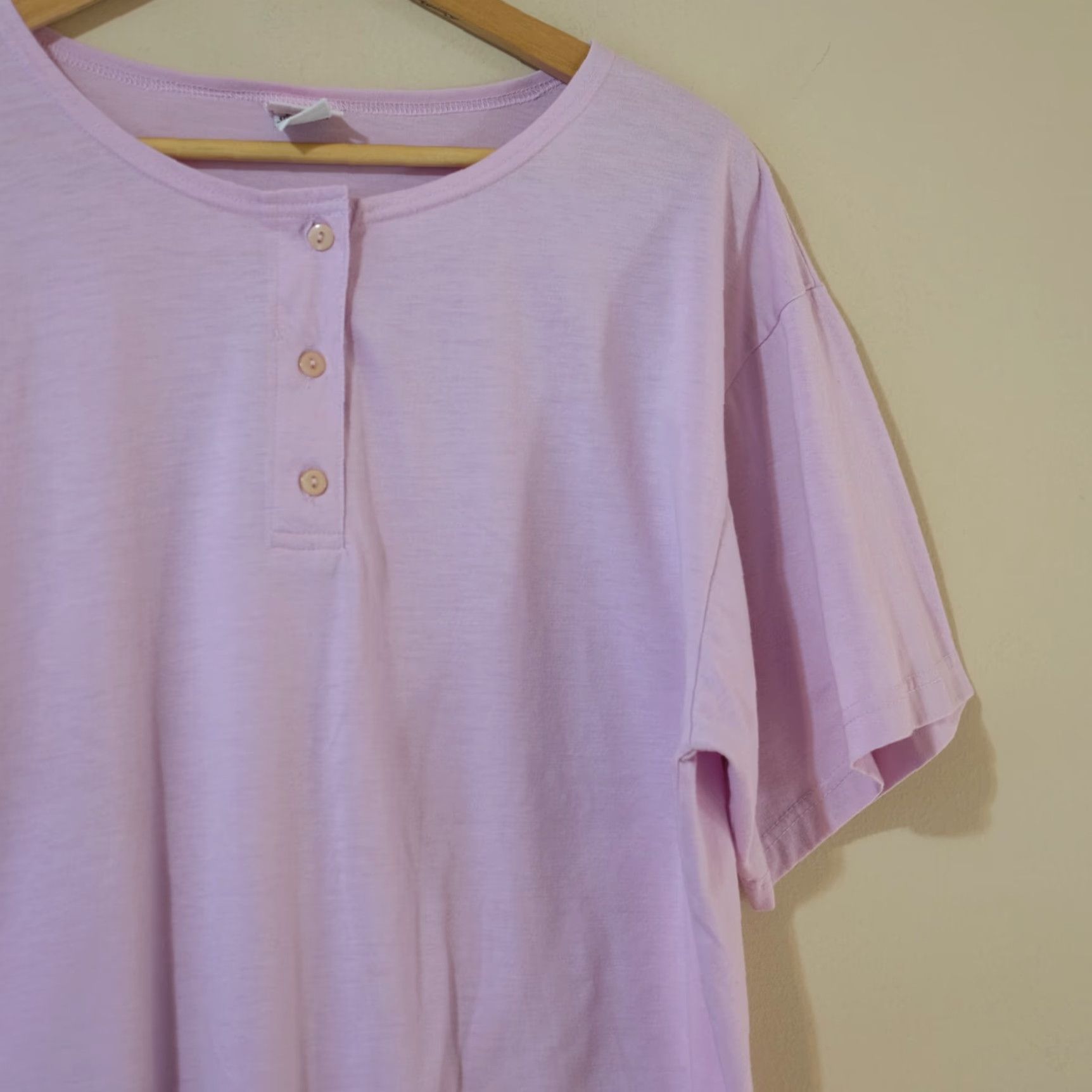 Haband HABAND Women's Short Sleeve Top T Shirt Size Large Pink Lightweight Blouse Regular L Shirt Pink Lightweight Casual Womens HB Vintage: No Size L / US 10 / IT 46 - 3 Thumbnail