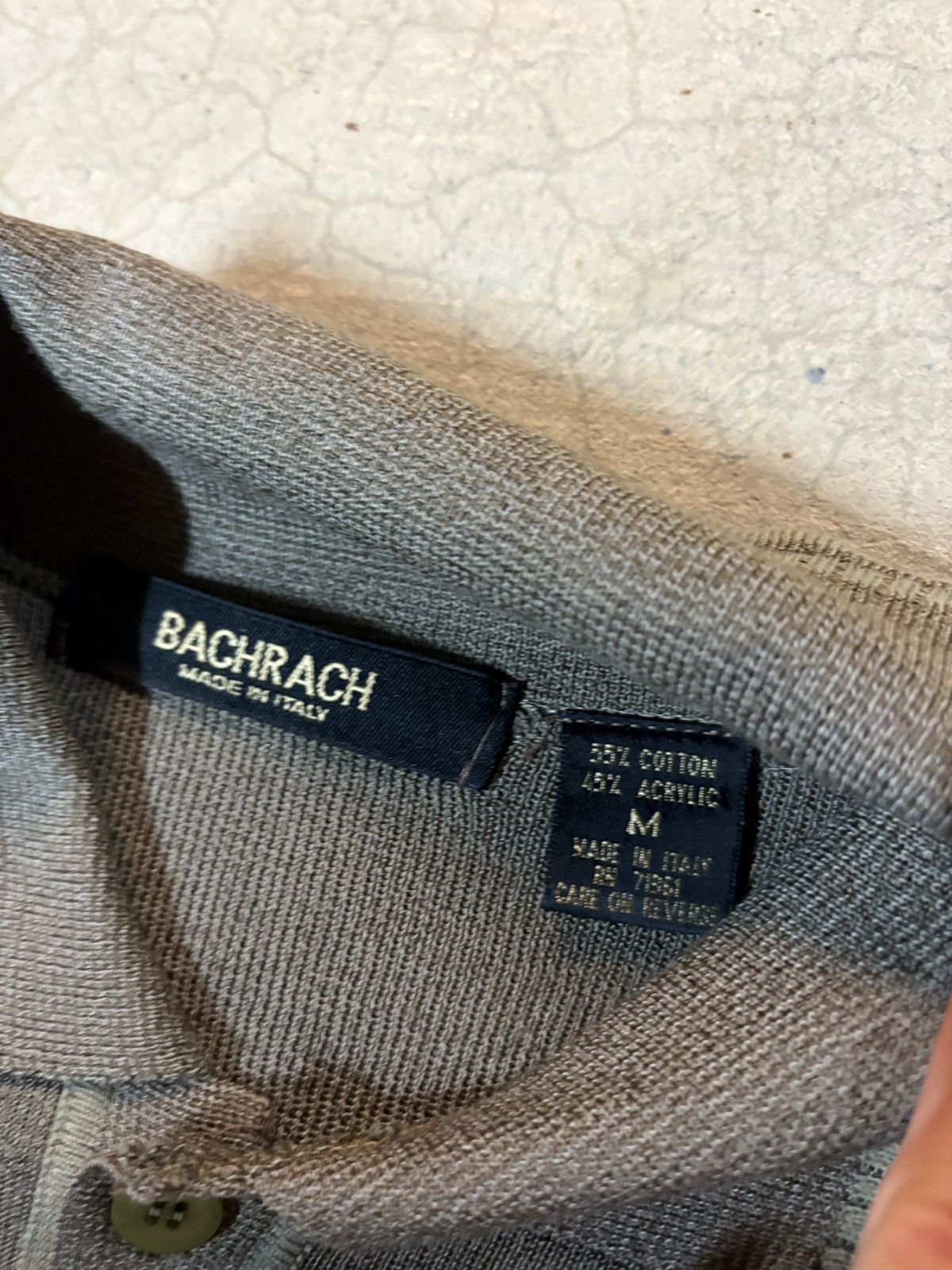 Bachrach VTG 90s Bachrach Made In Italy Aztec Polo Knit Sweater Sage Size US M / EU 48-50 / 2 - 4 Thumbnail
