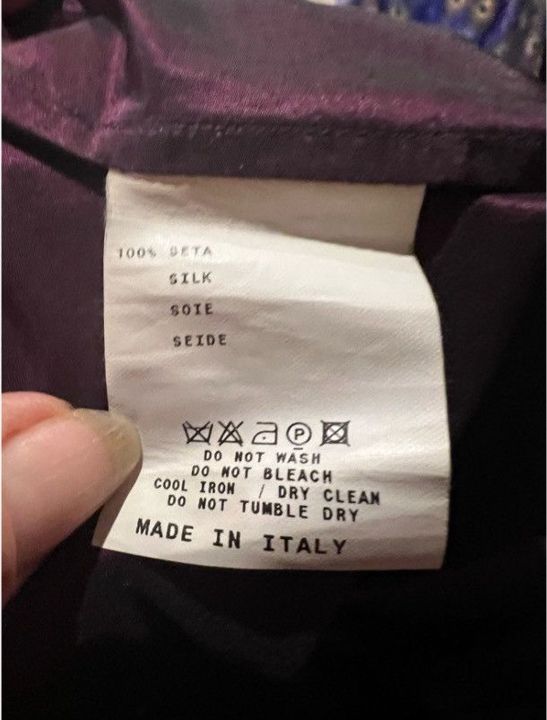 Etro Etro Purple Iridescent Silk Ruffled Blouse – Size US 6 Size M / US 6-8 / IT 42-44 - 3 Thumbnail