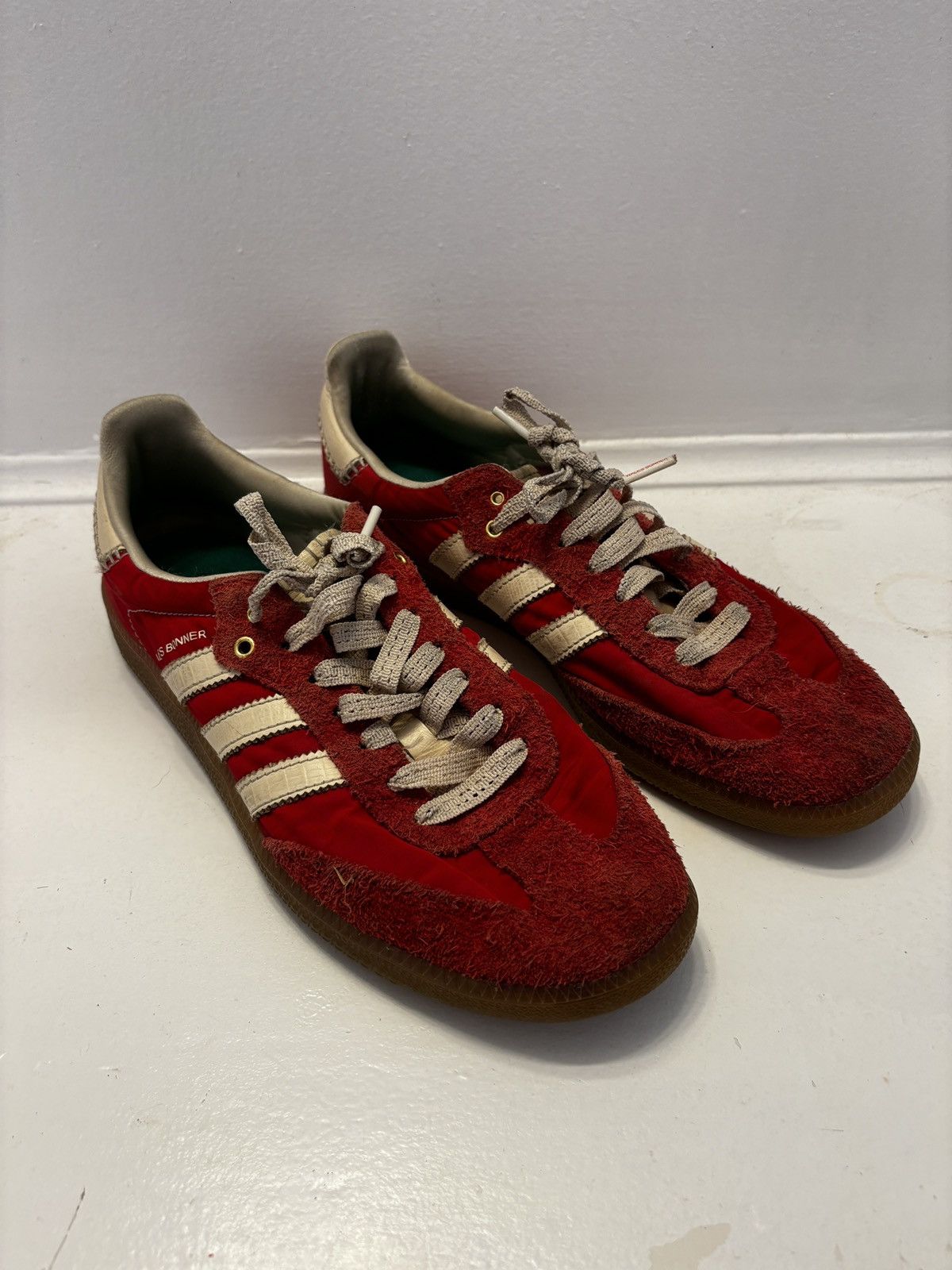 Adidas  Wales Bonner Adidas x Wales Bonner Samba Red and White Sneaker |  Grailed
