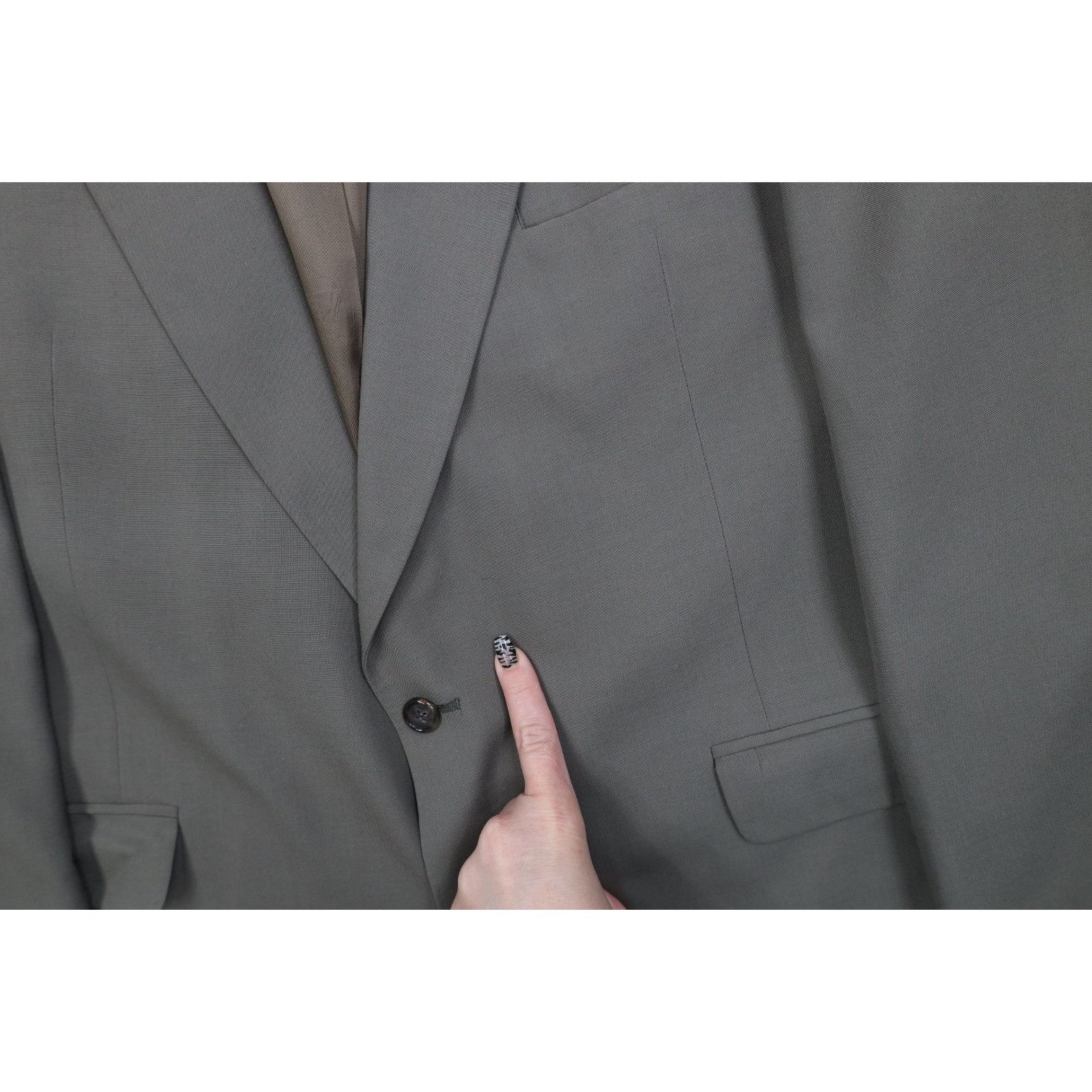 Vintage Vintage 90s Streetwear 2 Piece Wool Suit Wedding Green Size 48L - 5 Thumbnail