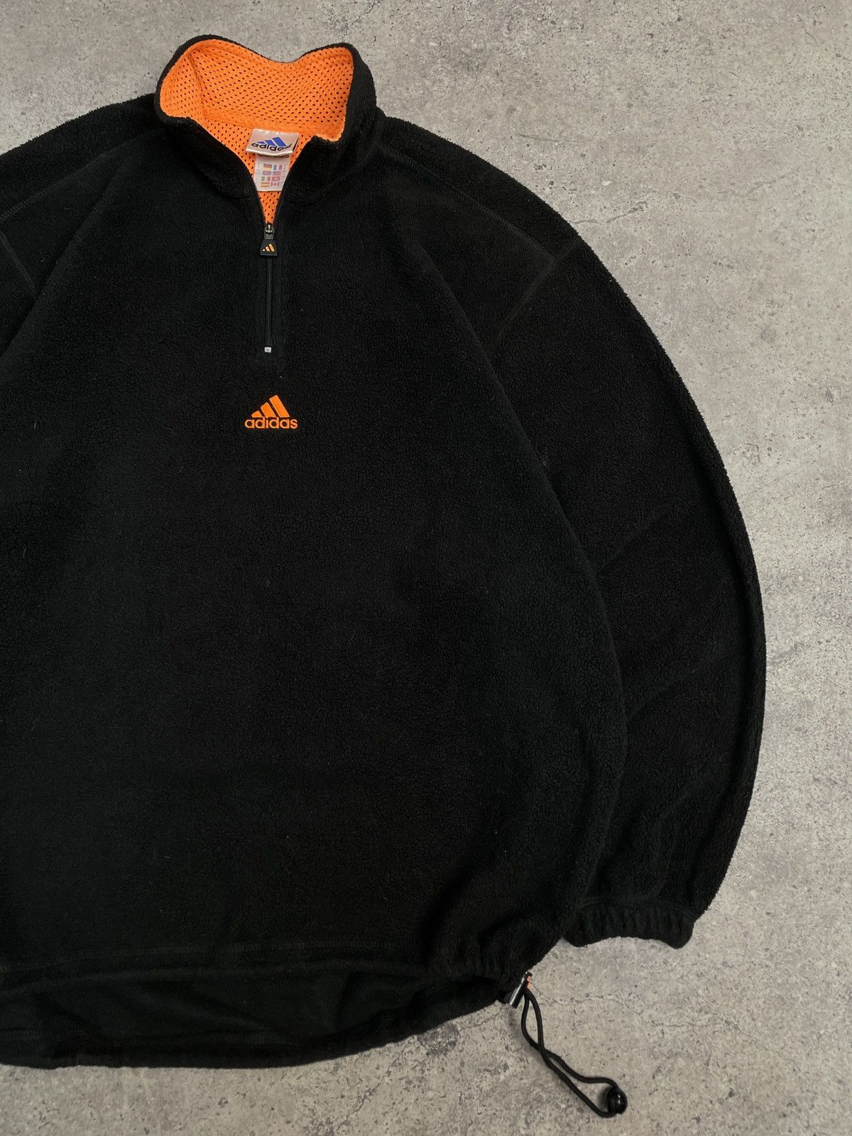Adidas × Vintage Vintage Adidas 1/3 Zip Teddy Fleece Sherpa Hoodie Y-3 Style Size US L / EU 52-54 / 3 - 3 Thumbnail