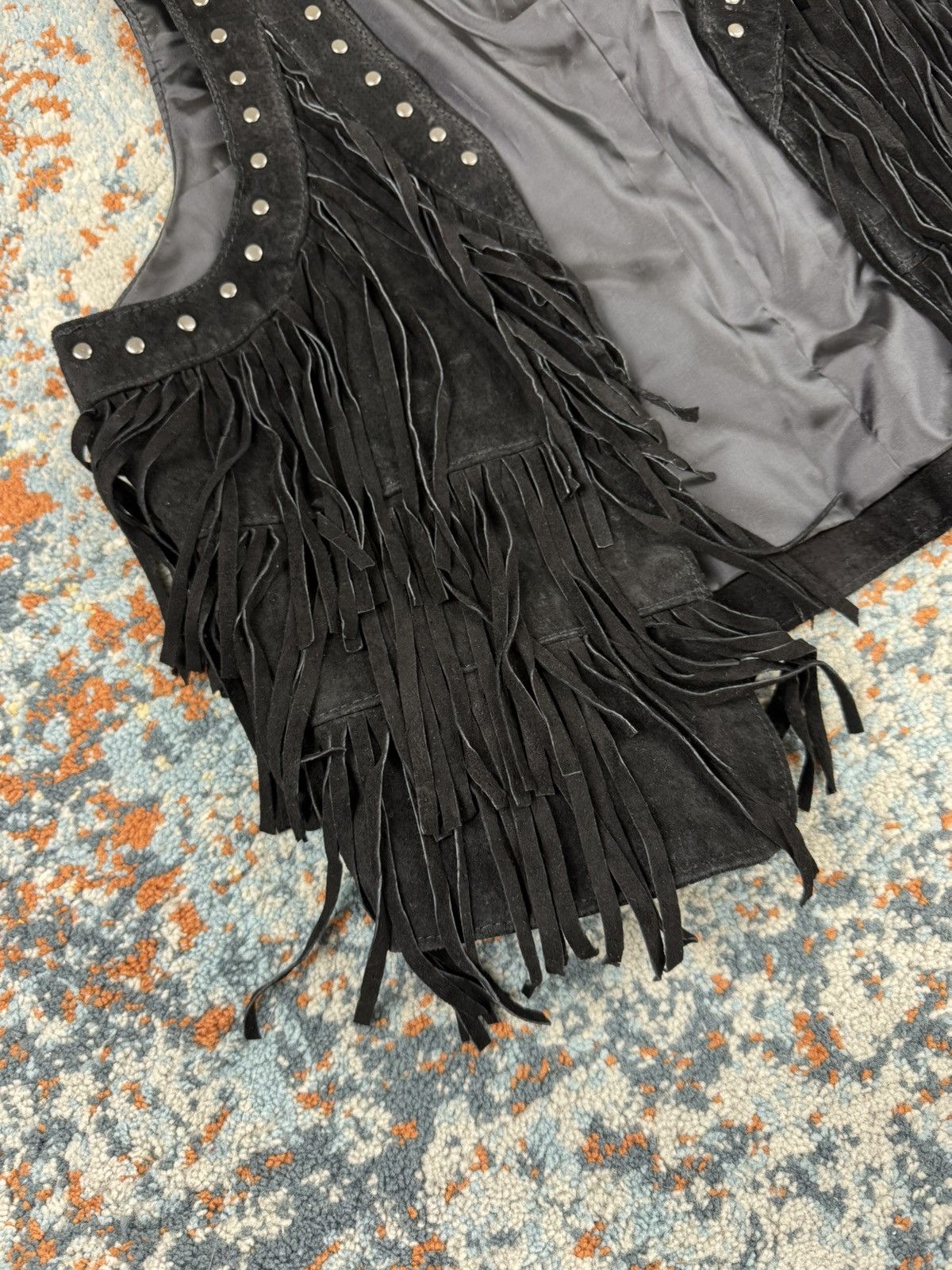 Cowboy Equipment × Leather × Vintage Vintage Y2K Real Leather fringes vest Cowboy western style Size ONE SIZE - 7 Thumbnail