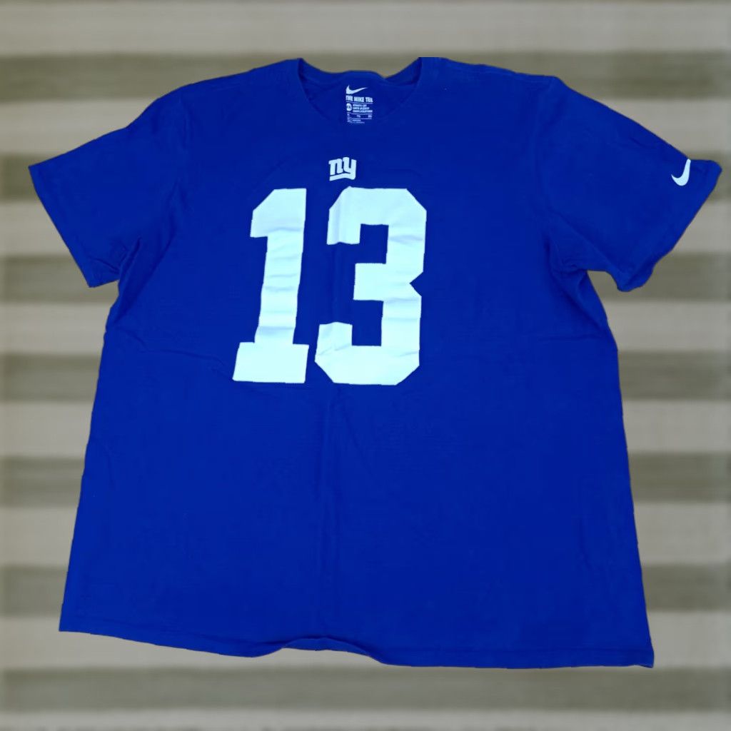 Nike Nike T-Shirt NY Giants Odell Beckham JR XXL Blue Sports Unisex Adults Short Sleeve Tee Mens Womens 2XL Blue Nike Shirt Size US XXL / EU 58 / 5 - 1 Thumbnail