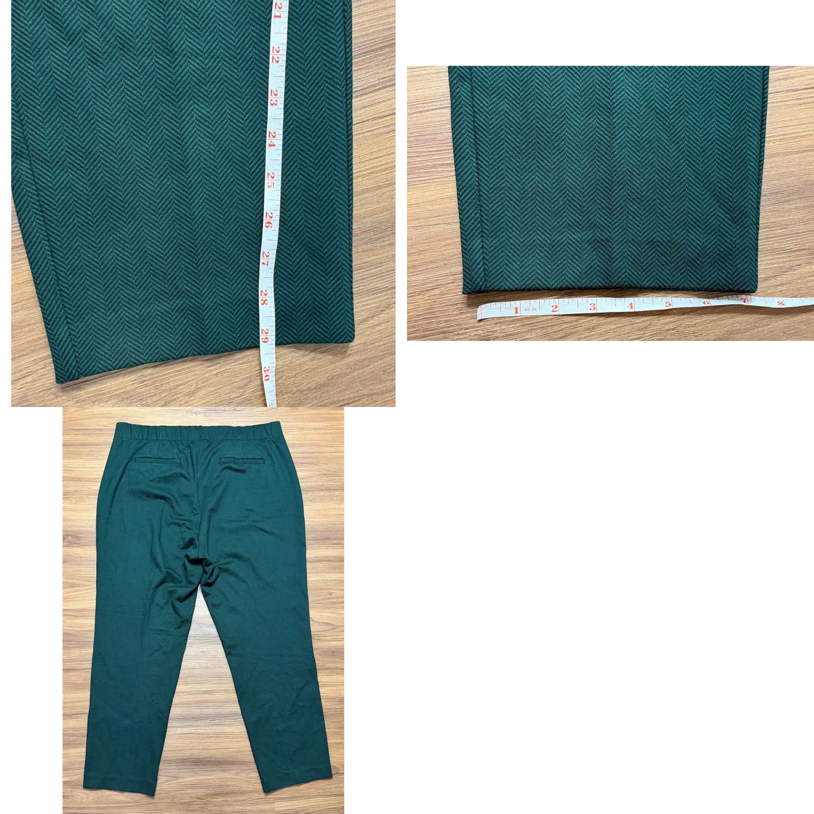 J. Jill J. Jill Pants Womens Sz 2X Green Herringbone Ponte Slim Leg Pull On Welt Pockets NEW Size 40" / US 18 - 8 Thumbnail