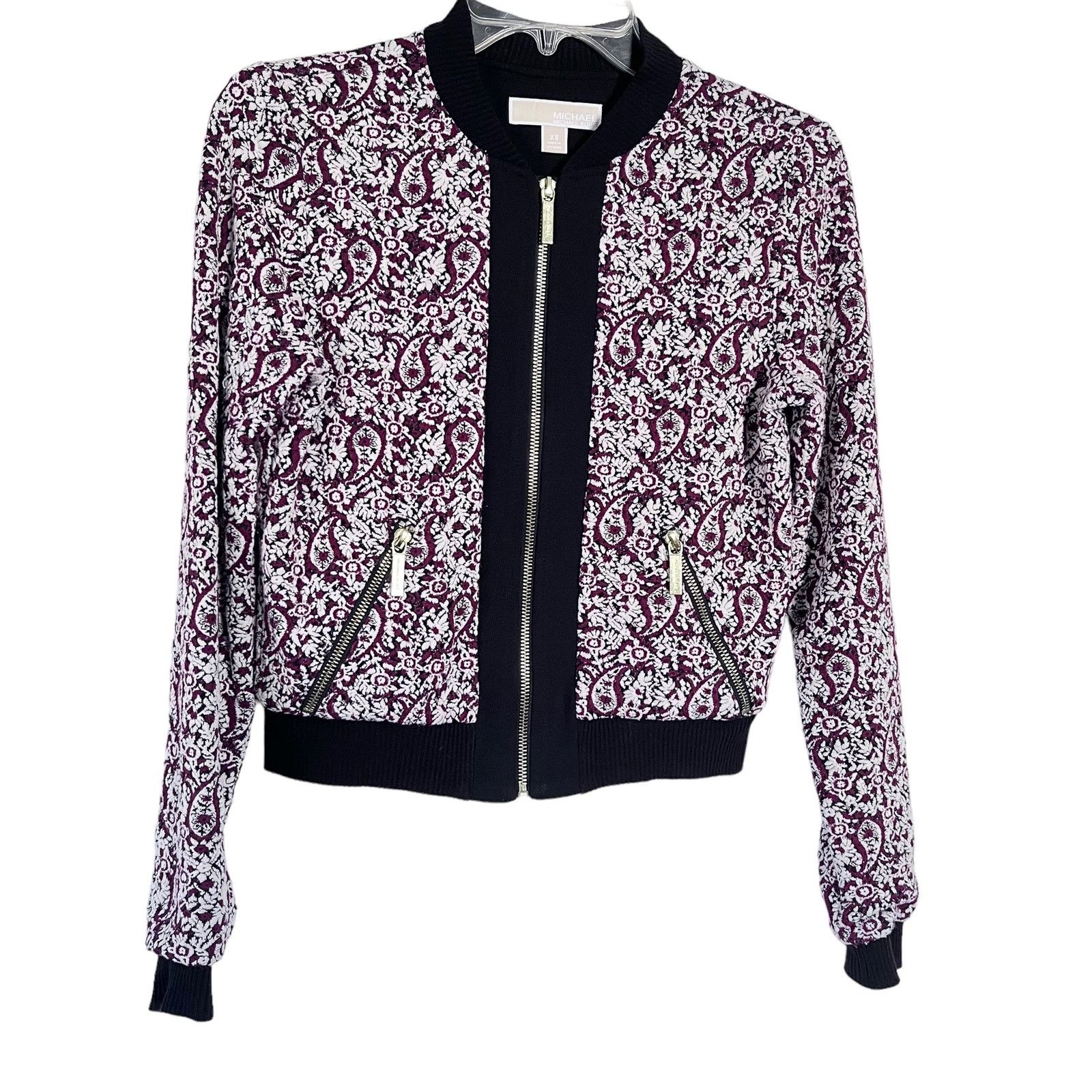 Michael Kors Michael Kors Paisley Jacquard Zip Jackets XS Size XS / US 0-2 / IT 36-38 - 1 Thumbnail