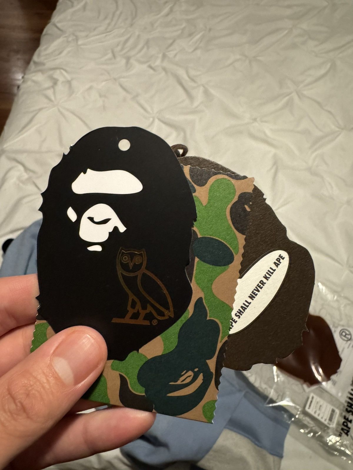 Bape × October's Very Own OVO x BAPE Denim Fleece College Crewneck Size US L / EU 52-54 / 3 - 3 Thumbnail