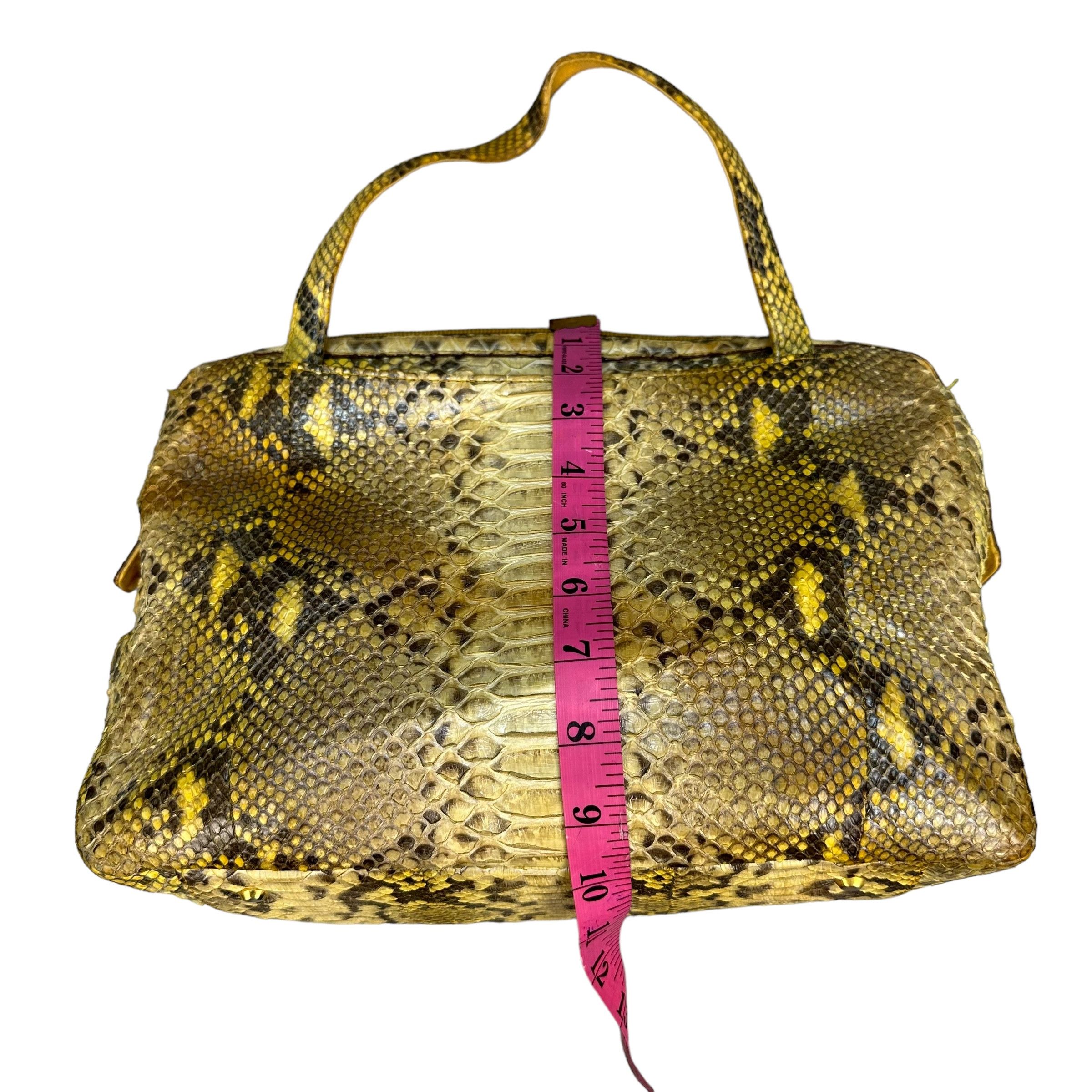 Japanese Brand JRA 330 Made in Japan Snakeskin Phantom Handbag #A-0512 Size ONE SIZE - 16 Thumbnail