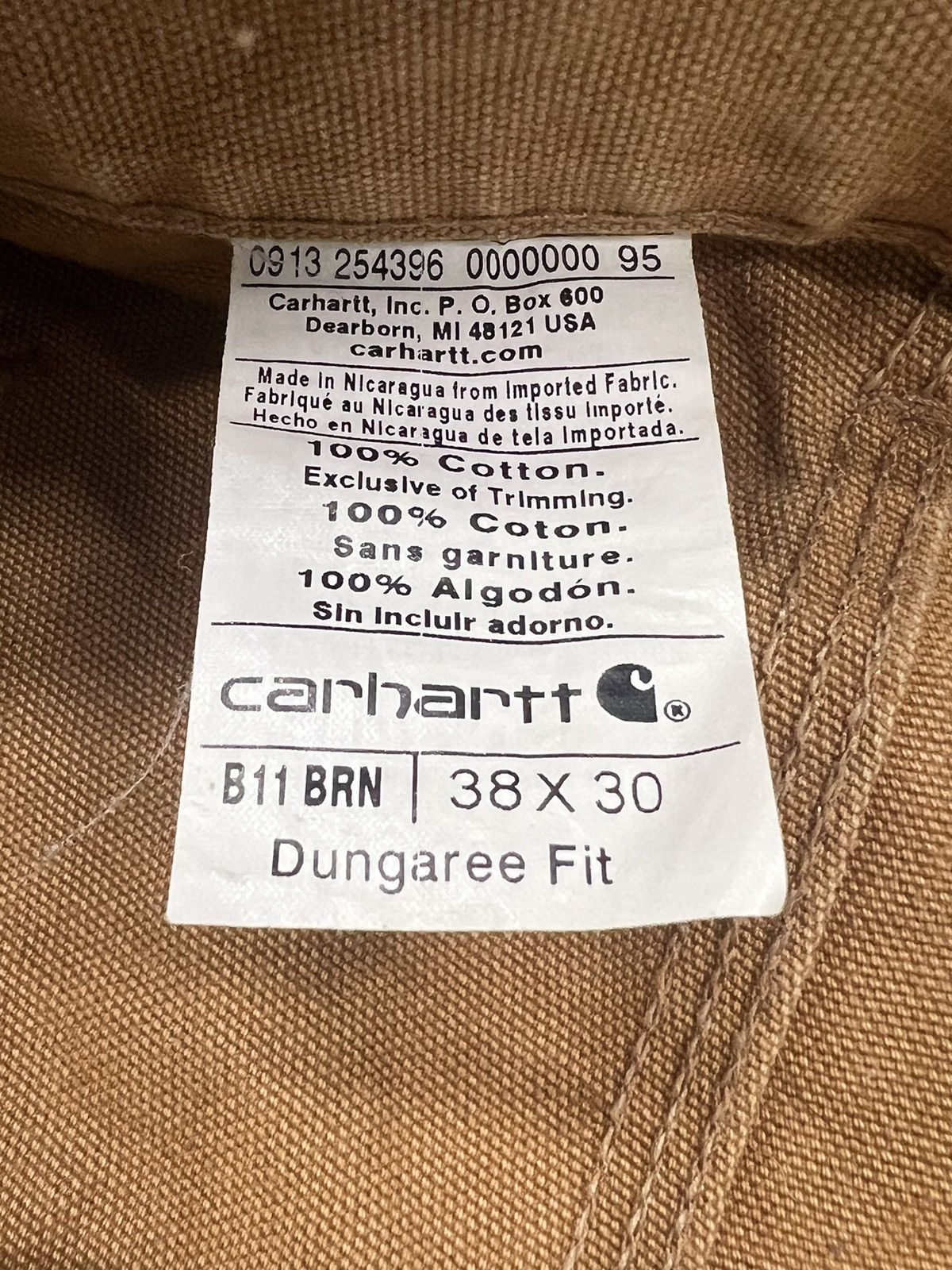 Carhartt Vintage Y2k Carhartt B11 BRN Duck Canvas Pants Size 38 - 5 Thumbnail