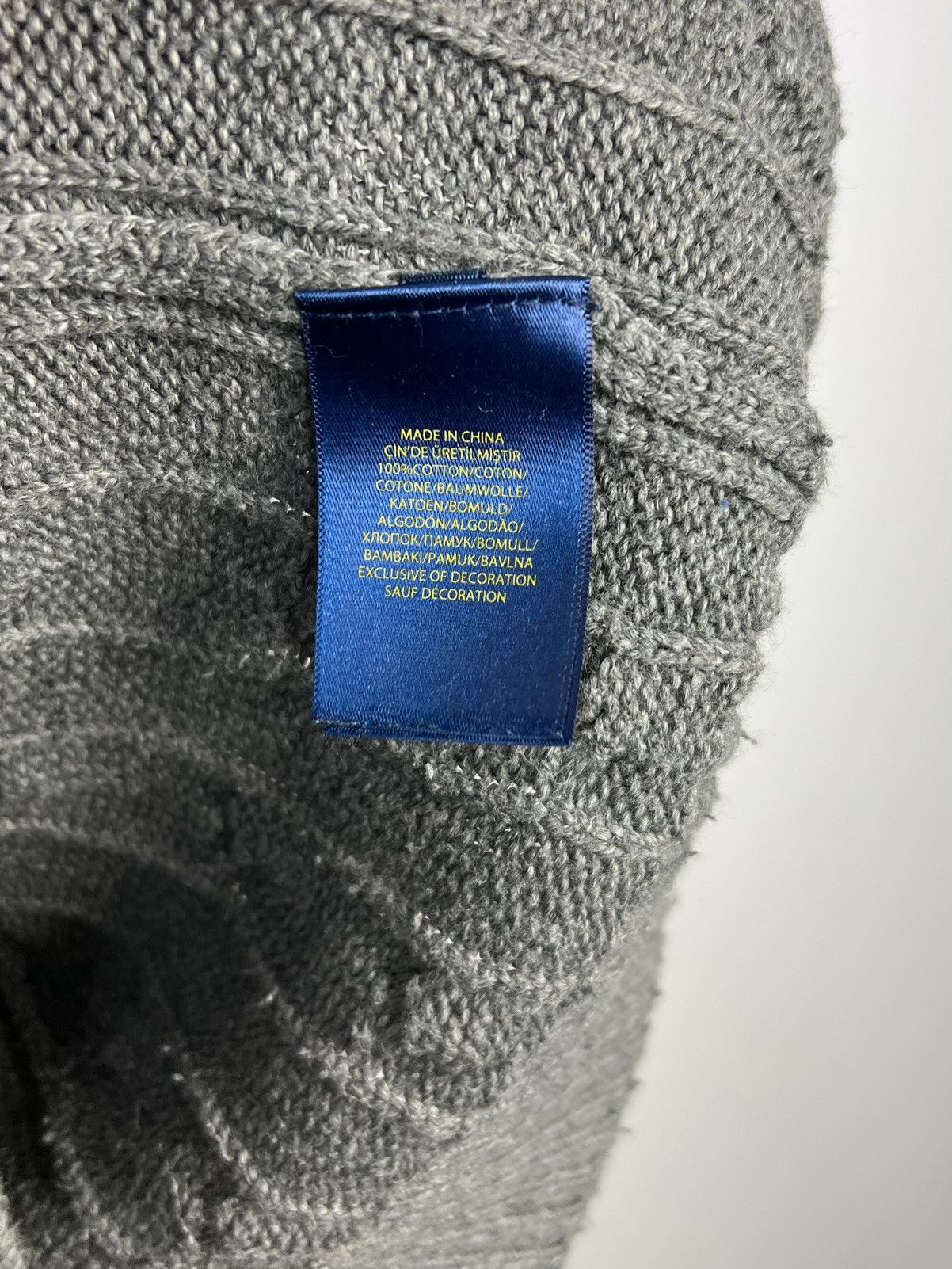 Polo Ralph Lauren Men's Cable Knit Sweater by Polo Ralph Lauren, Gray, cotton Size US M / EU 48-50 / 2 - 3 Thumbnail
