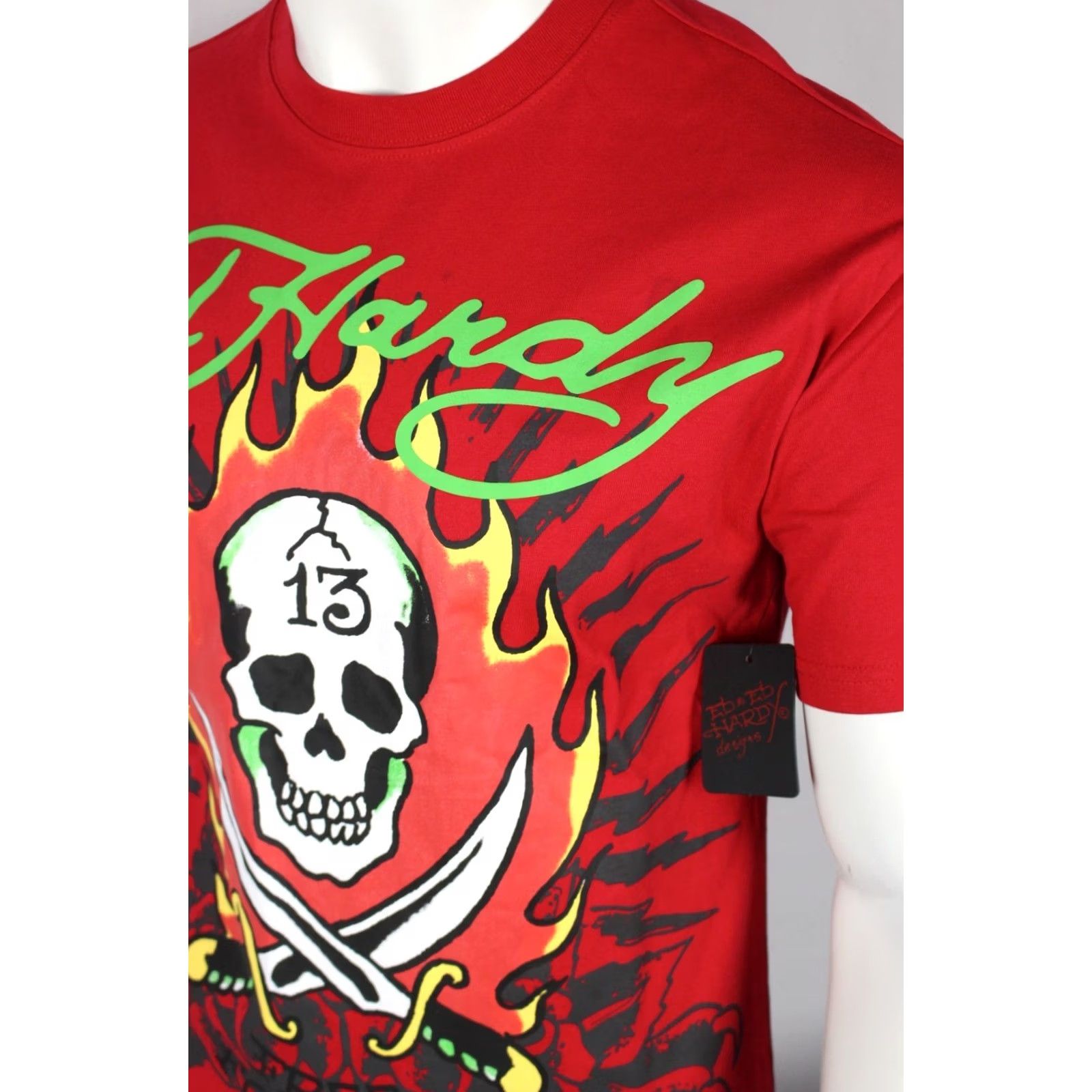 Ed Hardy Ed Hardy Men's Graphic T Shirt Short Sleeve S Small Red #13 Free Forever Size US S / EU 44-46 / 1 - 3 Thumbnail