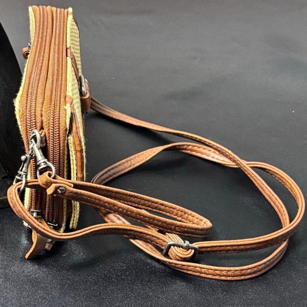Other Western Tan & Brown Straw Wallet Purse Size ONE SIZE - 2 Thumbnail