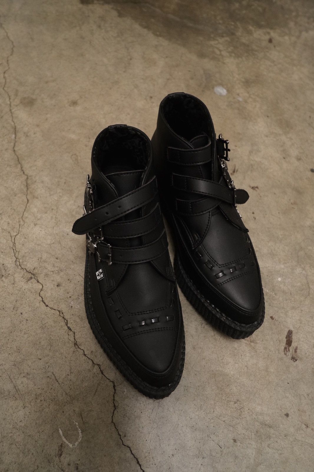 Vivienne Westwood F.U.K Black Punk Zip Creeper Boots Size EU39 Size US 6 / IT 36 - 6 Thumbnail