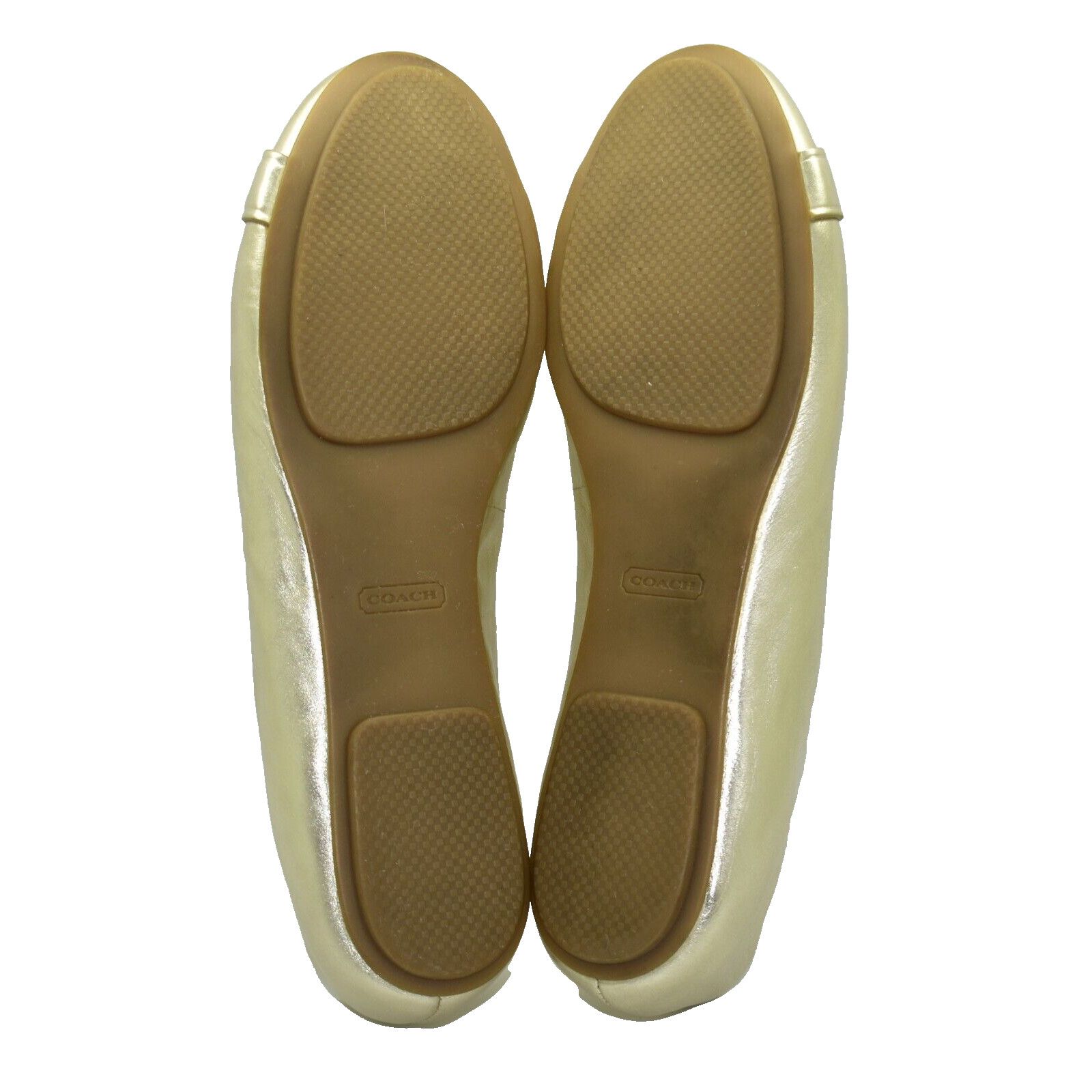 Coach COACH London Gold Leather Ballet Flat Shoes A2910 Size 8.5 M Size US 8.5 / IT 38.5 - 5 Thumbnail