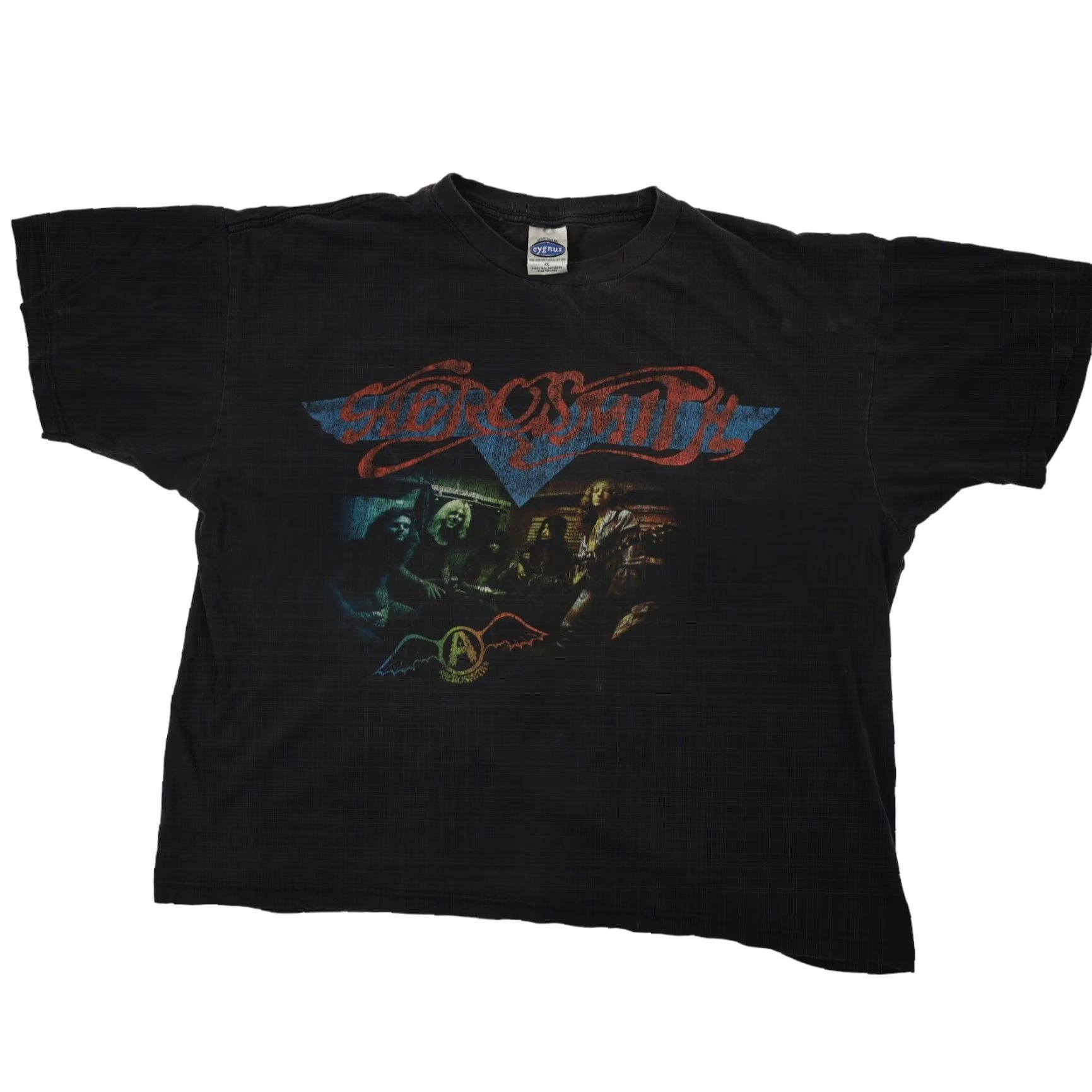 Aerosmith VINTAGE O'Yeah Tour Graphic T Shirt Aero Smith XL Men Black 2002 8/10 Cropped Boxy Fit Size US XL / EU 56 / 4 - 2 Thumbnail