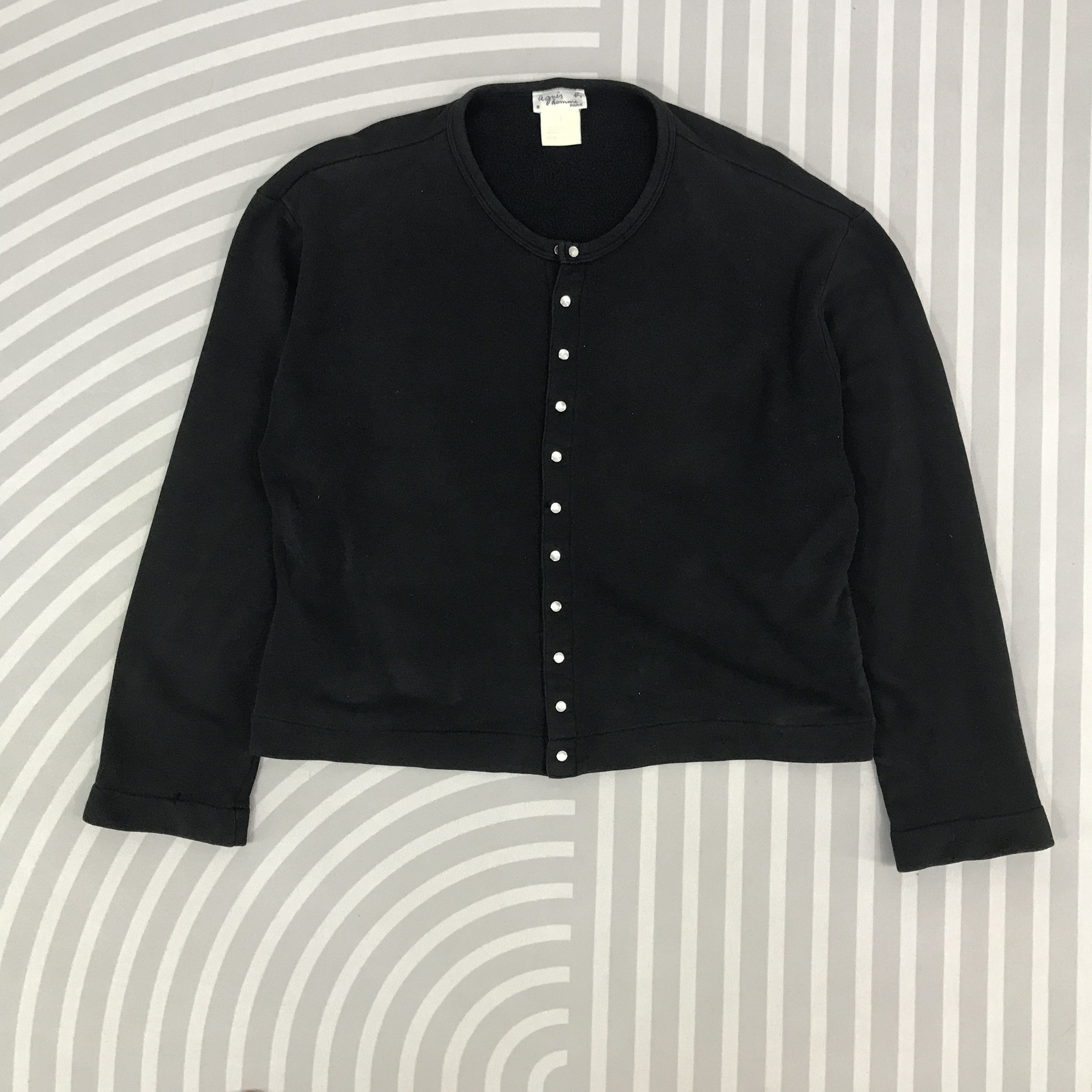 Japanese Brand × Vintage × agnes b. Vintage Agnes B. Homme Snap button Sweatshirt Size US L / EU 52-54 / 3 - 1 Thumbnail