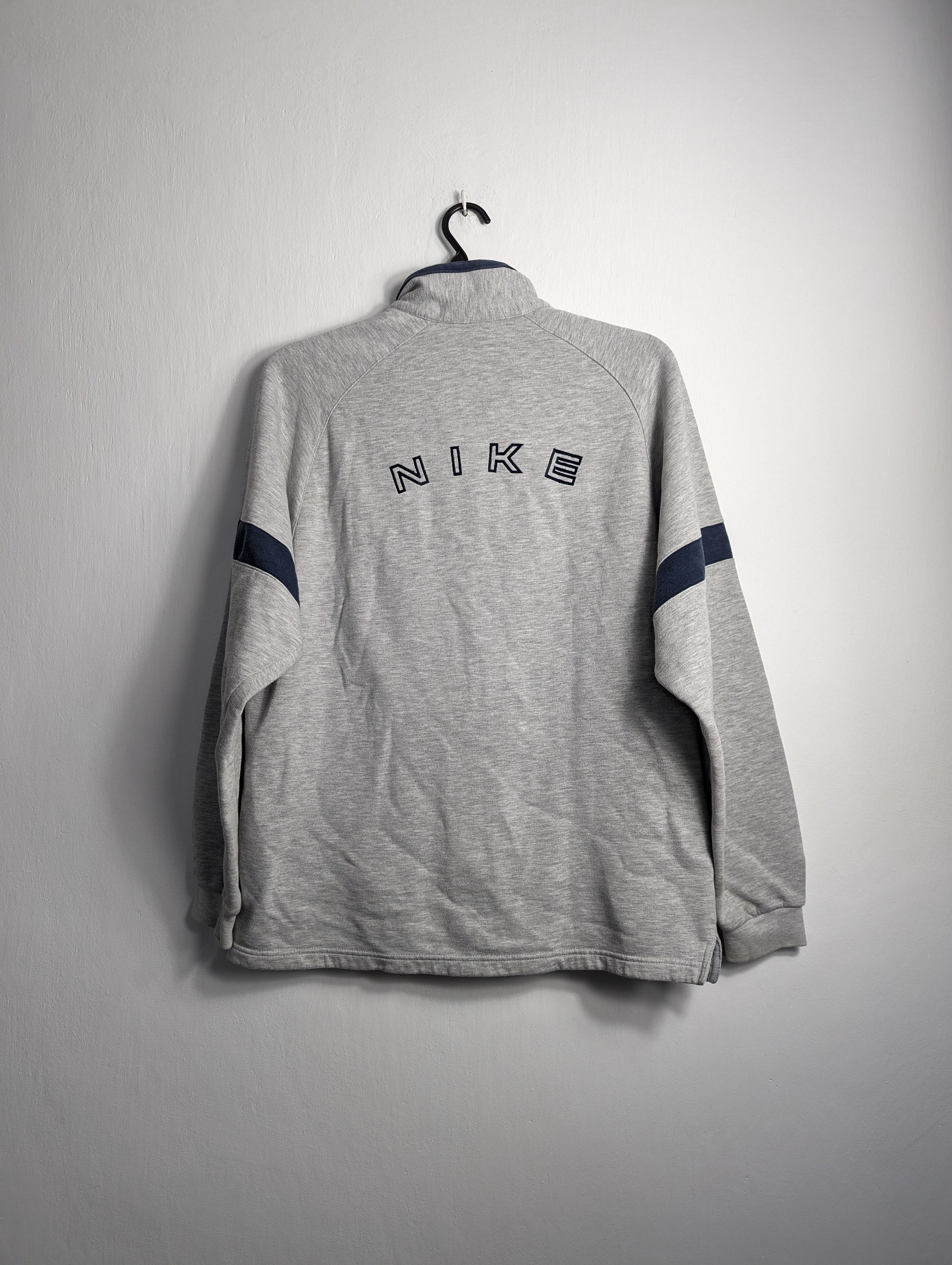 Nike × Vintage Vintage Nike 90s Zip Sweatshirt Grey Size US M / EU 48-50 / 2 - 1 Thumbnail