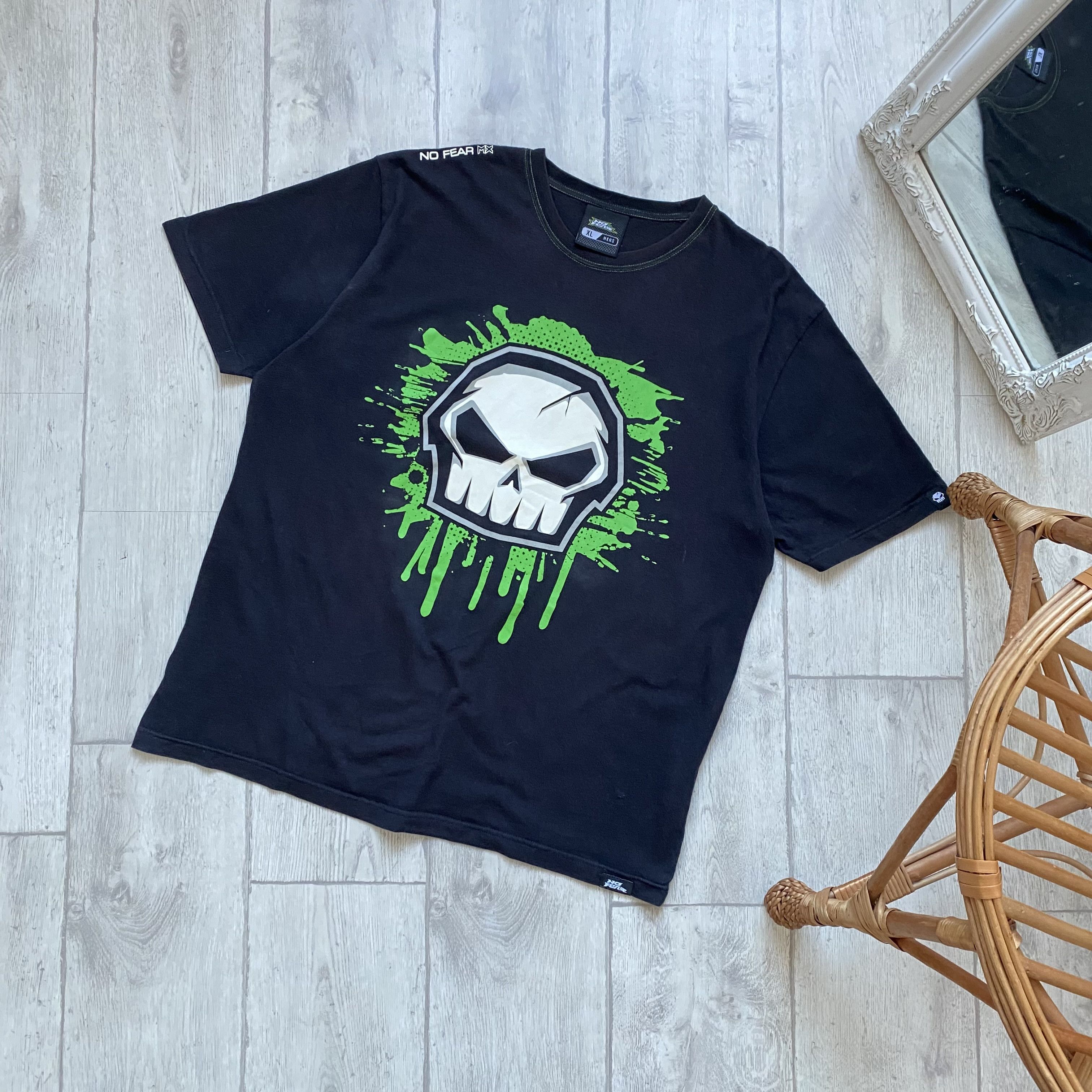 No Fear 💀 Vintage 00s No Fear Big Skull Tee Metal Rock oneill Y2K Size US XL / EU 56 / 4 - 1 Thumbnail
