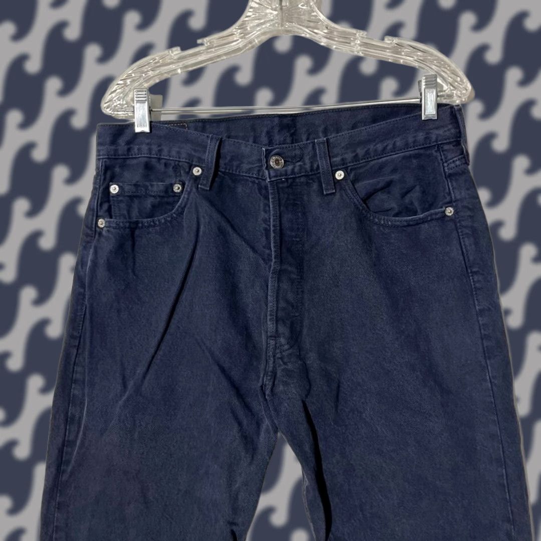 Levi's VNT Levi's 501 Jeans 34x34 Dark Indigo Blue Straight Leg Button Fly Denim M20 Mens Jeans Regular Rise 34 in Denim Blue Vintage: No Size US 34 / EU 50 - 1 Thumbnail
