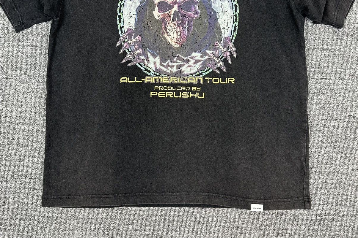 Japanese Brand Rare🔥Perushu Distressed Skull Design Shirt Size US L / EU 52-54 / 3 - 4 Thumbnail