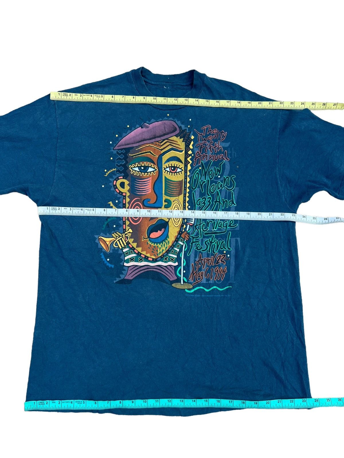 Vintage Vintage 1994 Art t shirt New Orleans Jazz & Heritage Fest Size US L / EU 52-54 / 3 - 3 Thumbnail