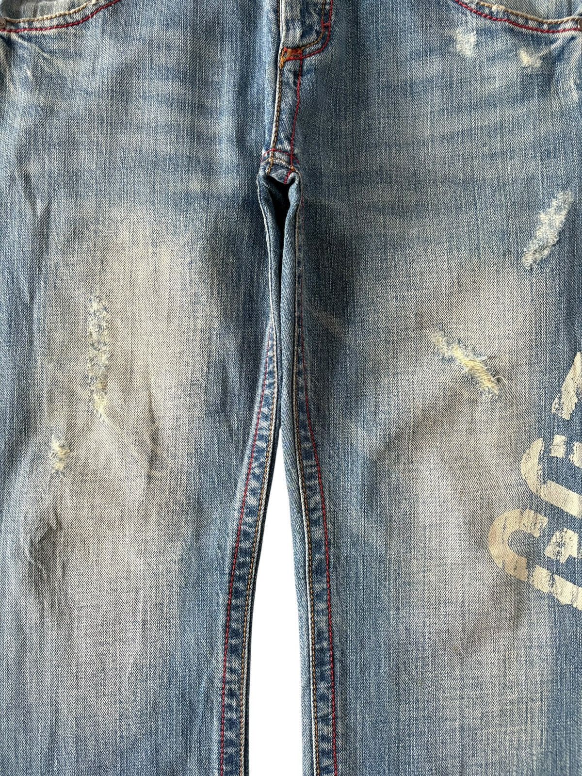 Gotcha Vintage Japanese Gotcha Printed Distressed Baggy Jeans Size US 31 - 3 Thumbnail