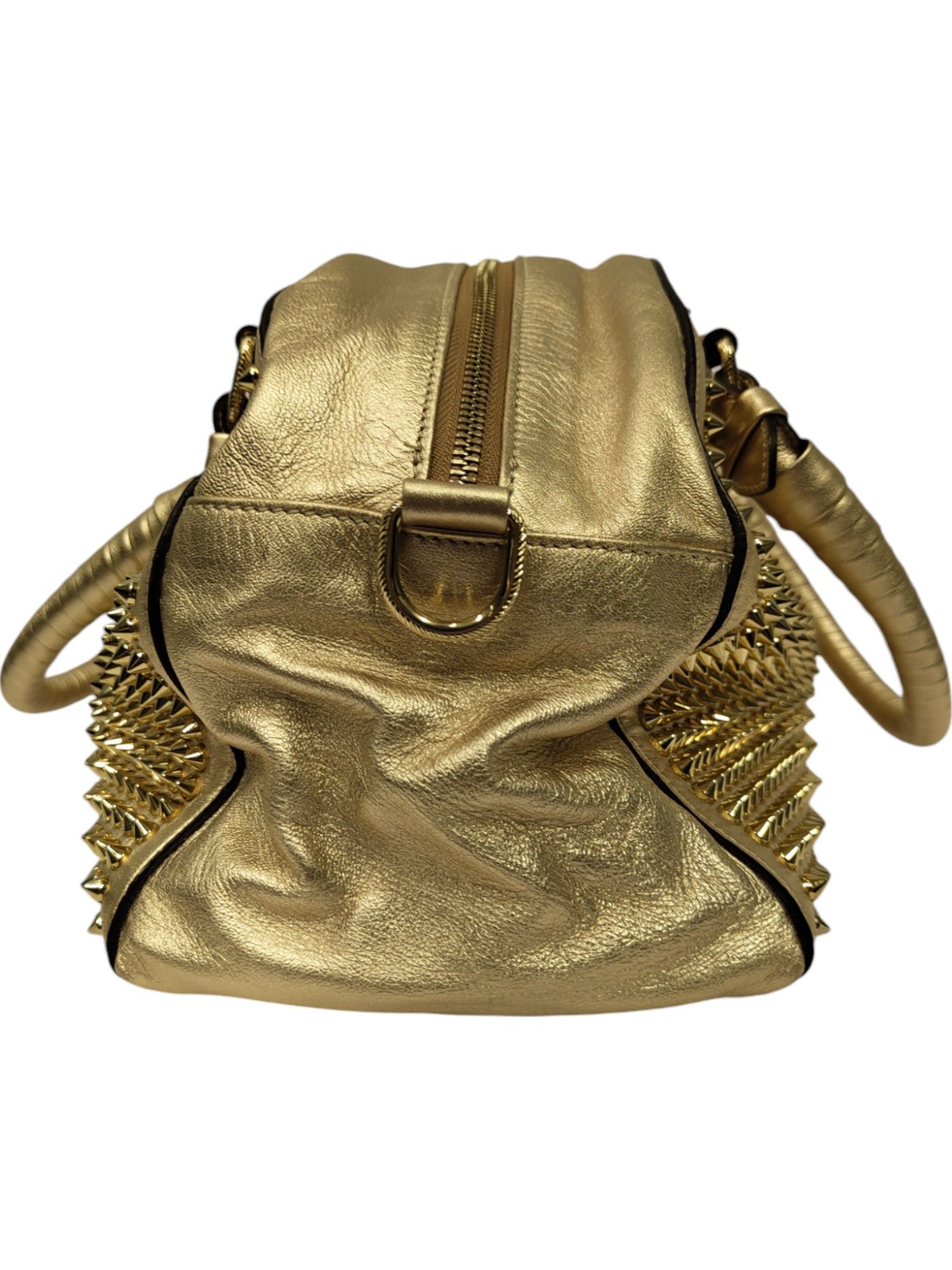 Christian Louboutin Gold Panettone Spiked Bowler Bag Size ONE SIZE - 4 Thumbnail