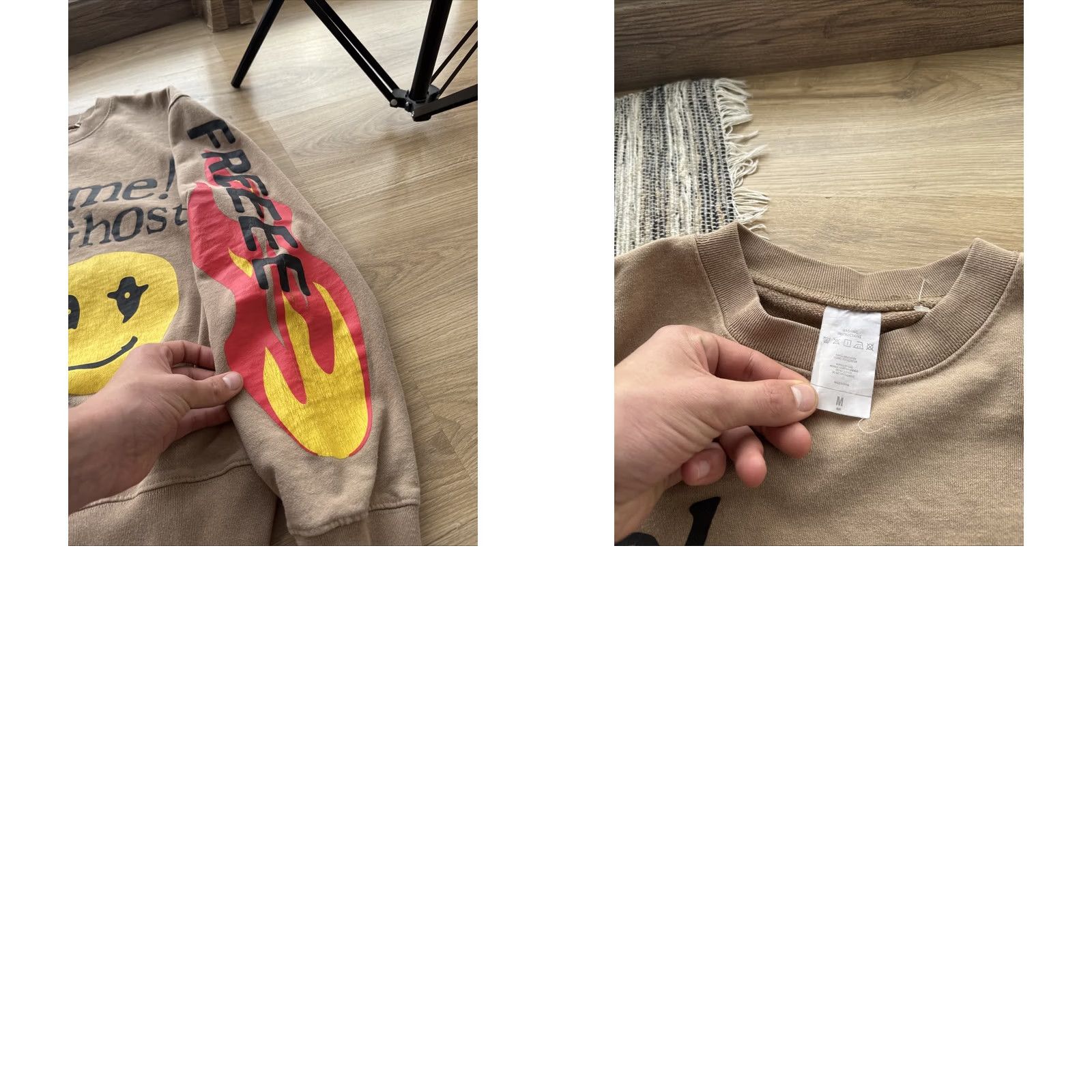Vintage VINTAGE Lucky Me I See Ghosts Sweatshirt Kanye West Kid Cudi Men M Beige Logo Crew Neck Pullover 90s Hip Hop Streetwear Size US M / EU 48-50 / 2 - 8 Thumbnail