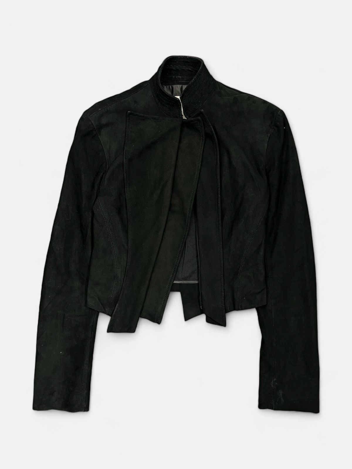 Image of Haider Ackermann Haider Ackerman - Suede Prototype Officer Jacket in Black, Women's (Size XS)