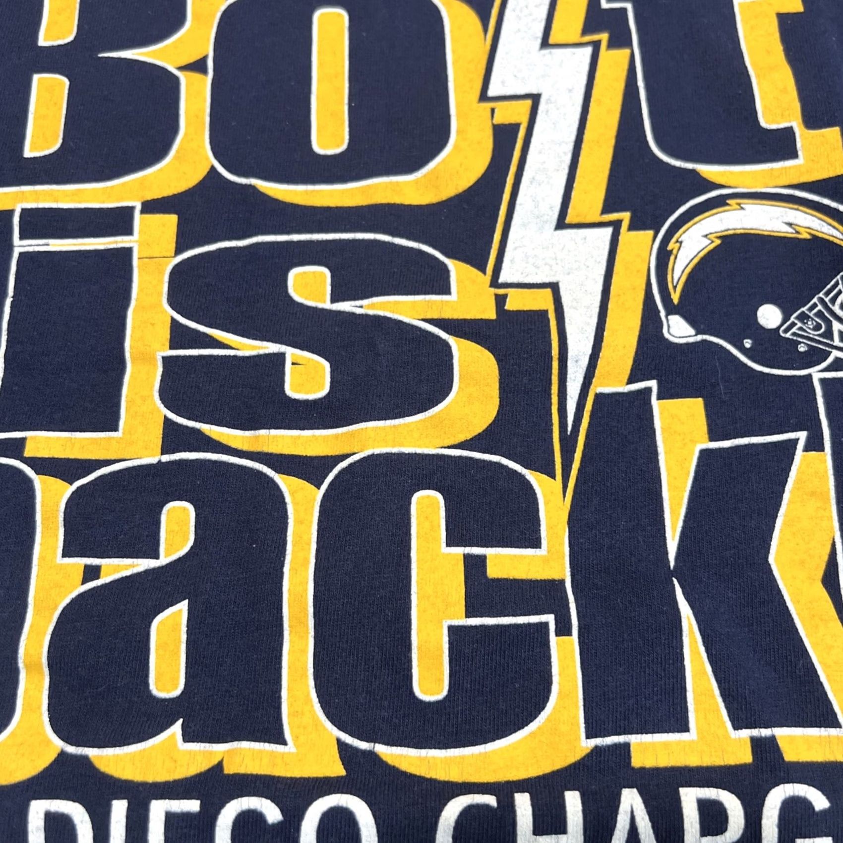 Hanes VINTAGE San Diego Chargers Shirt L Men Blue The Bolt Is Back Hanes Single Stitch USA 1990s Graphic Tee Size US L / EU 52-54 / 3 - 3 Thumbnail