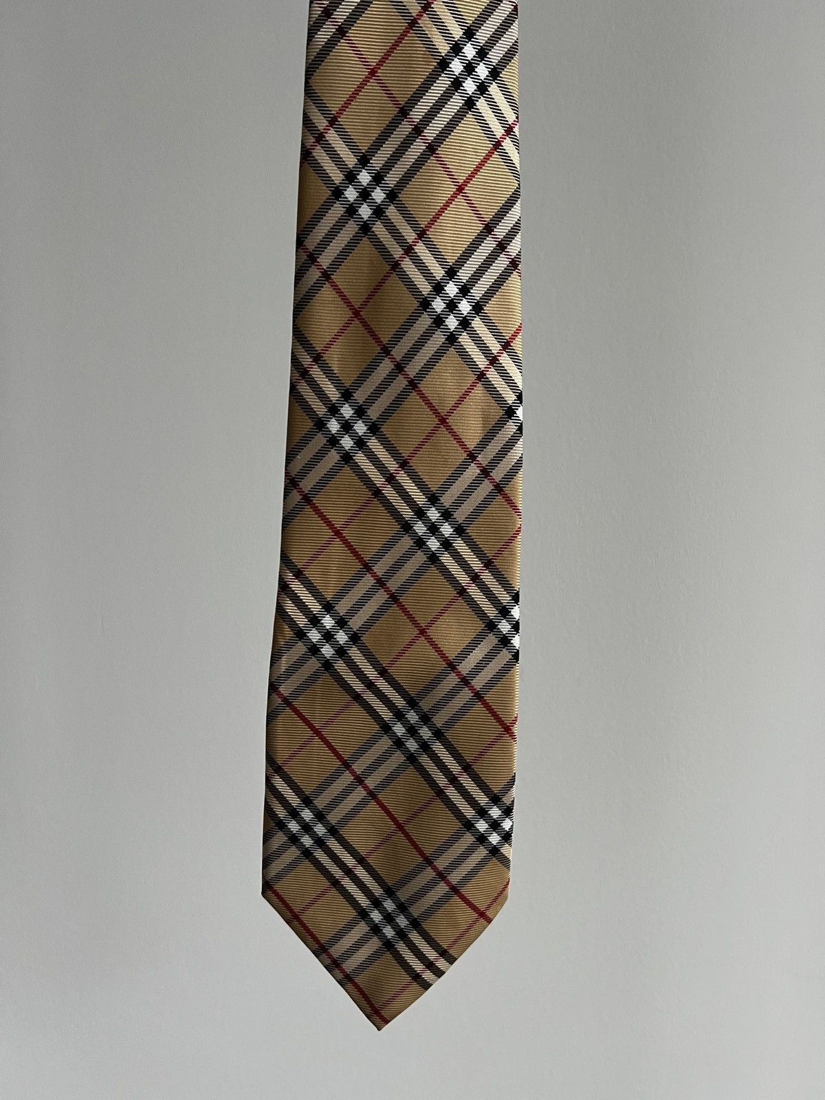Burberry Vintage Burberry London Men Tie Silk Classic Beige Authentic Size ONE SIZE - 3 Thumbnail