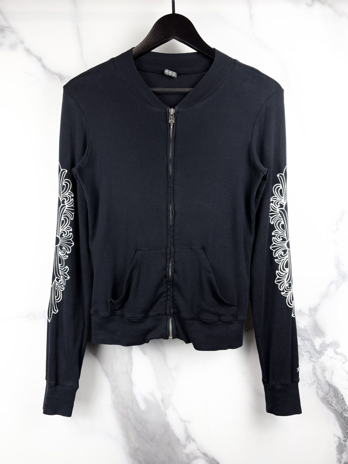 Chrome Hearts Vintage Floral Cross Zip Up Track Jacket