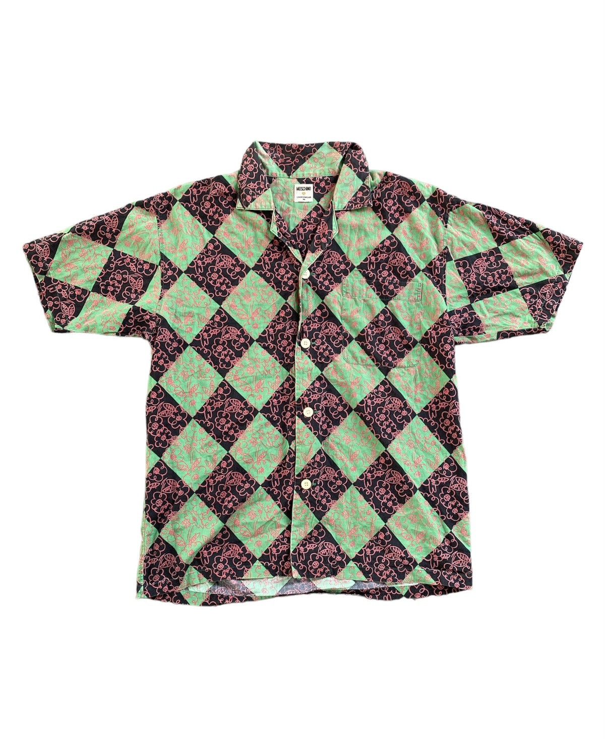 Iceberg × Moschino × Vintage 90s Moschino checked floral button up Size US M / EU 48-50 / 2 - 1 Thumbnail