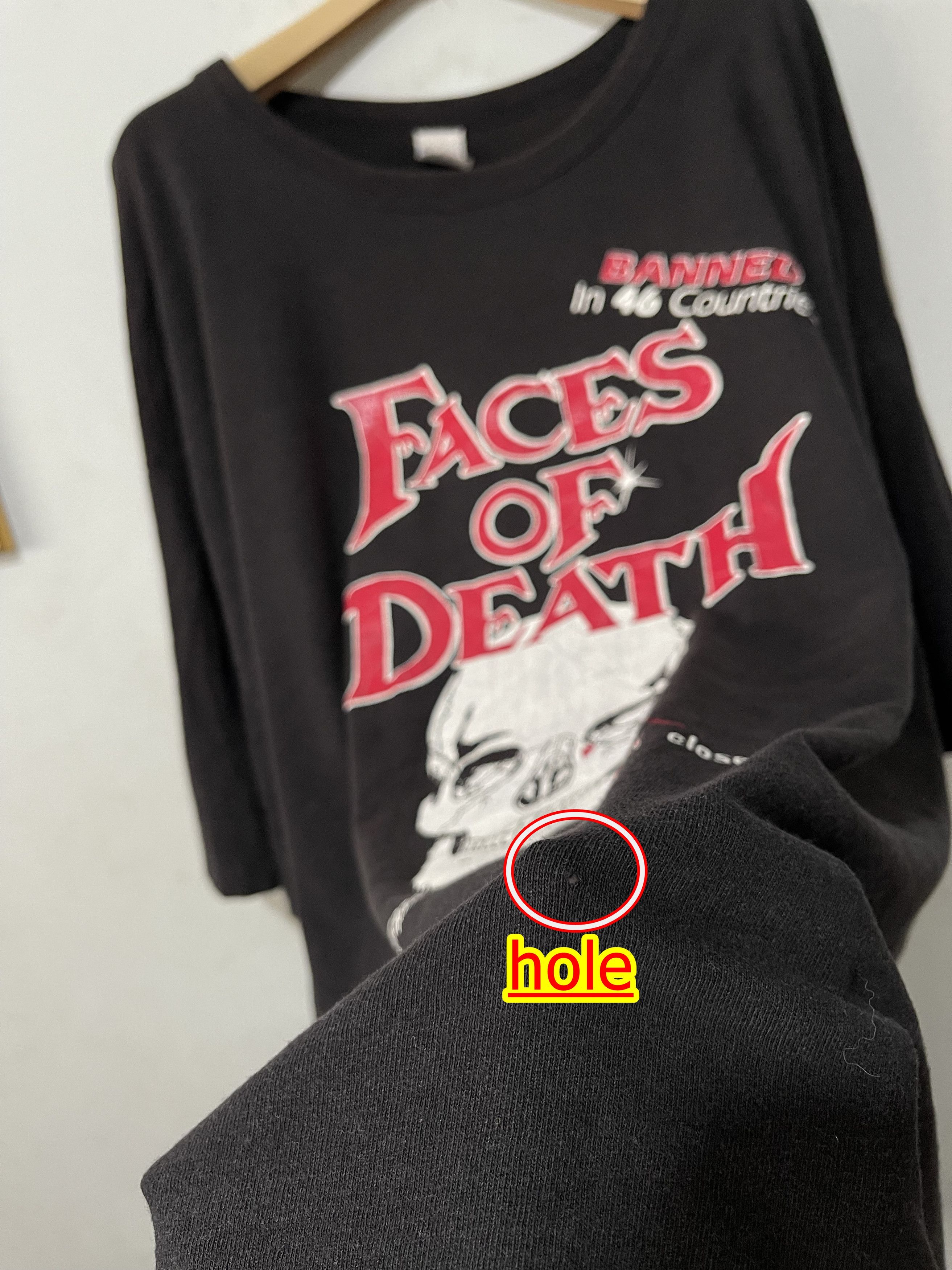 Band Tees × Vintage Vintage 80s Faces of Death Shirt Size US XXL / EU 58 / 5 - 9 Thumbnail