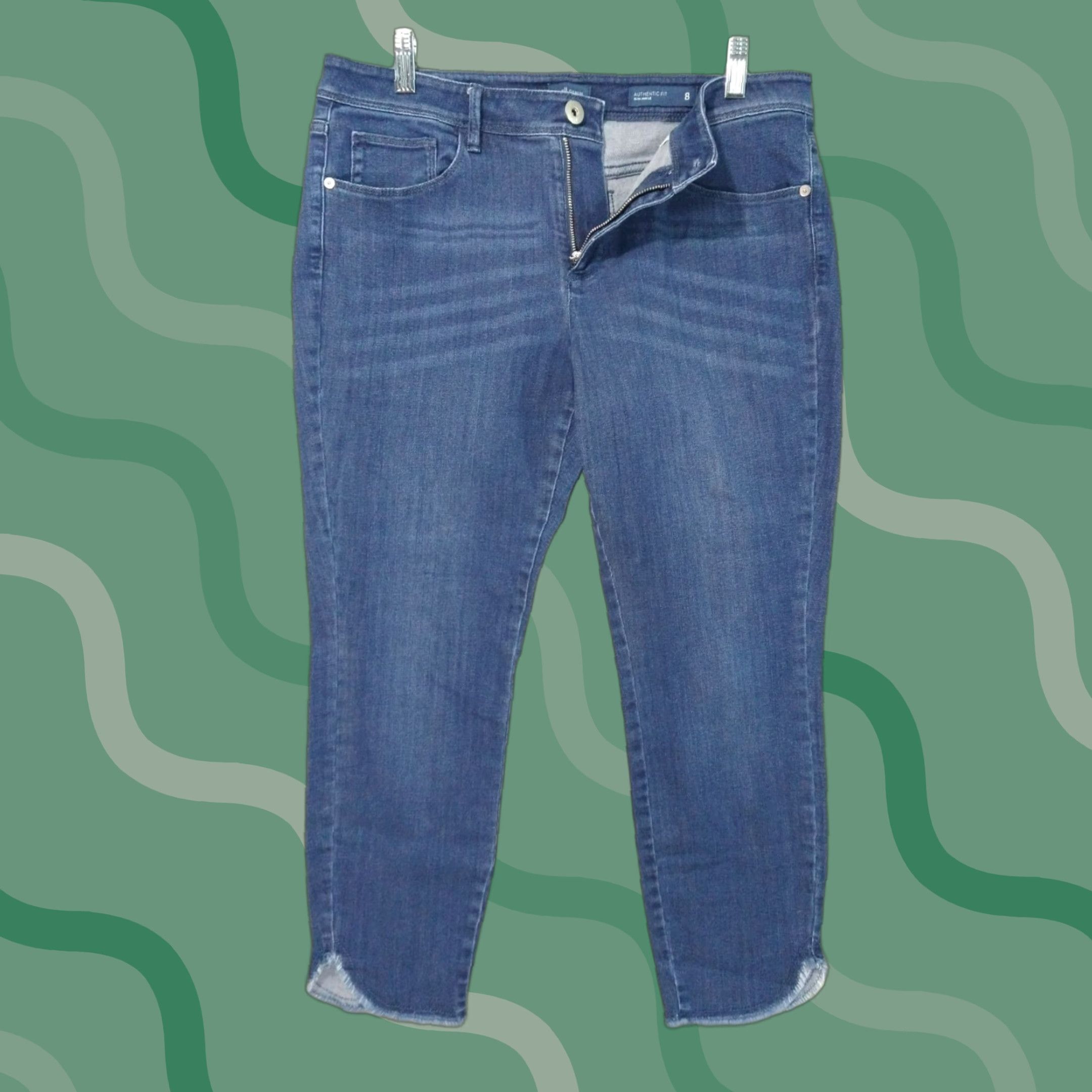 J. Jill J.Jill Jeans Women's 8 Denim Slim Ankle Stretch Mid Rise Blue Authentic Fit Size 30" / US 8 / IT 44 - 1 Thumbnail