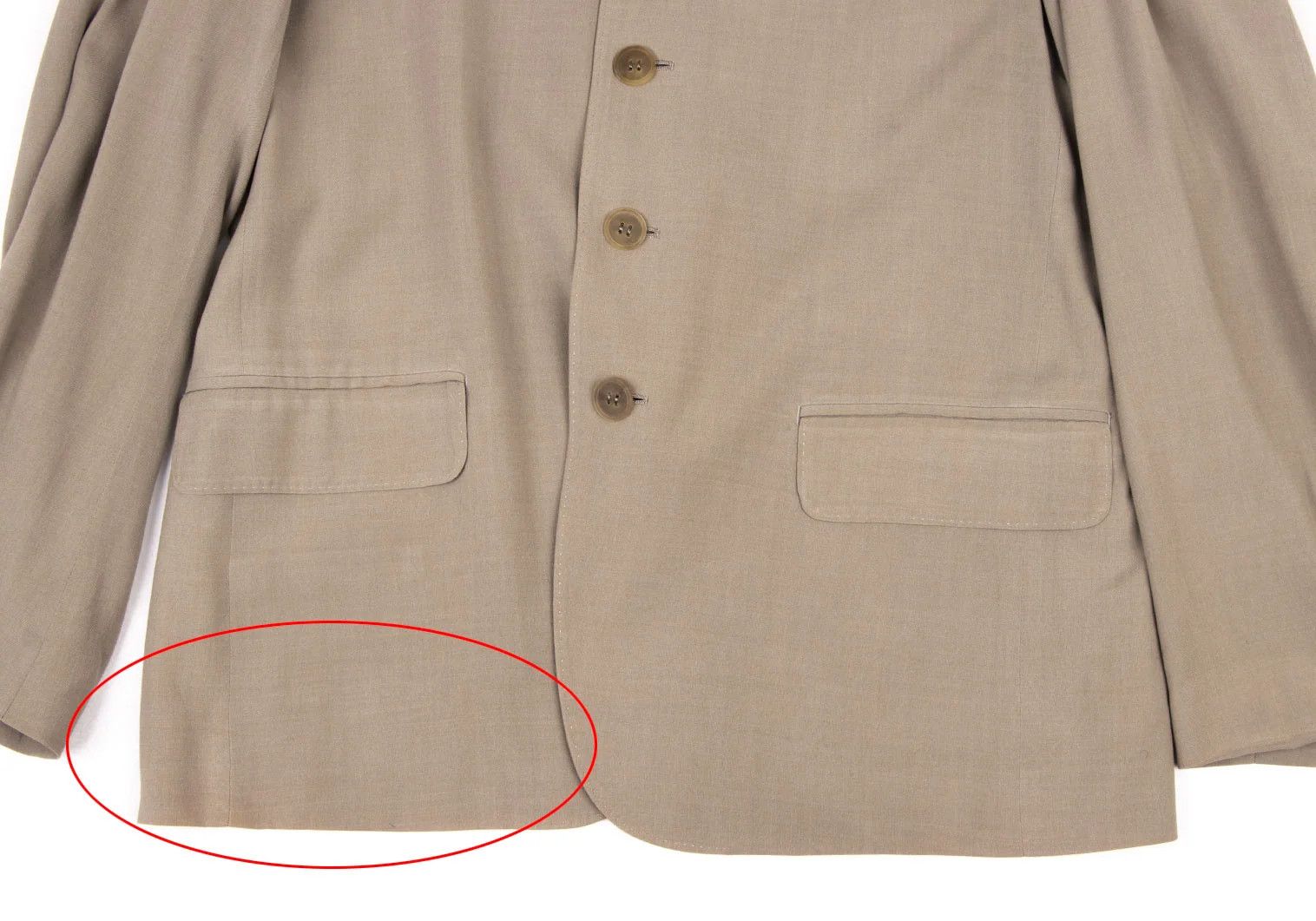 Issey Miyake Rayon Silk Flap Pocket Jacket in Beige Size US M / EU 48-50 / 2 - 11 Thumbnail