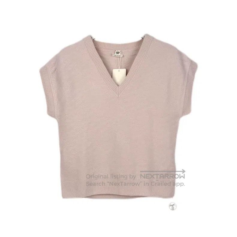 Hermes Hermes Pale Pink Full Print Wool Vest Size XXS / US 00 / IT 34 - 1 Thumbnail