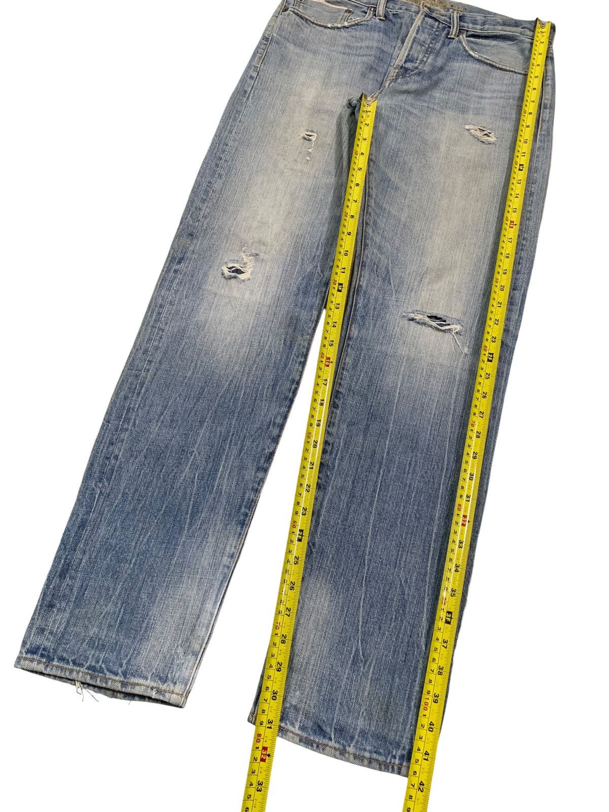 American Eagle Outfitters Vintage American Eagle Outfitters Selvedge Distressed Jeans Size US 32 / EU 48 - 16 Thumbnail