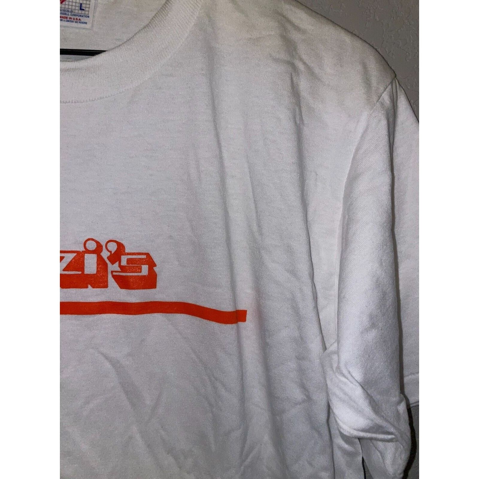 Jerzees Vintage Beauty College Shirt Zenji's Zenji Inc White Tee 90s Size US L / EU 52-54 / 3 - 5 Thumbnail