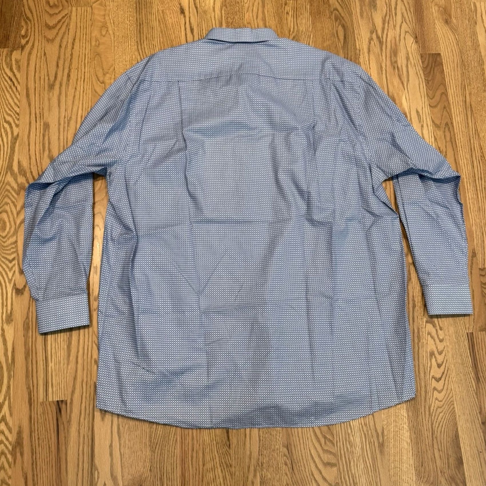 Eton Eton Dress Shirt Men Blue Twill Long Sleeve 18 Geometric Button Up Shirt - Regular, 100% Cotton, Spread Collar Size US XXL / EU 58 / 5 - 3 Thumbnail
