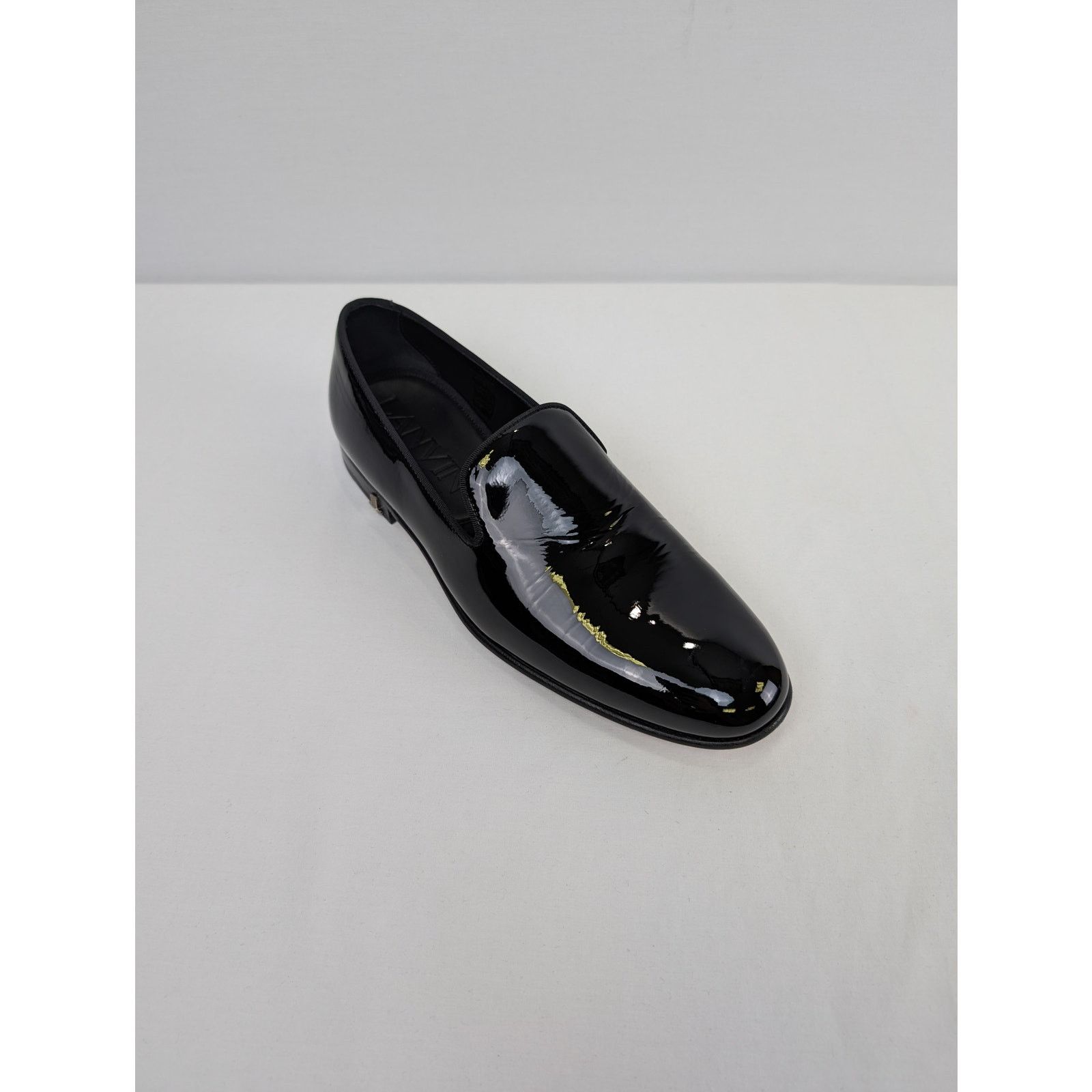 Lanvin o1rshd1 Patent Leather Loafer Shoe Boots in Black Size US 11 / EU 44 - 3 Thumbnail